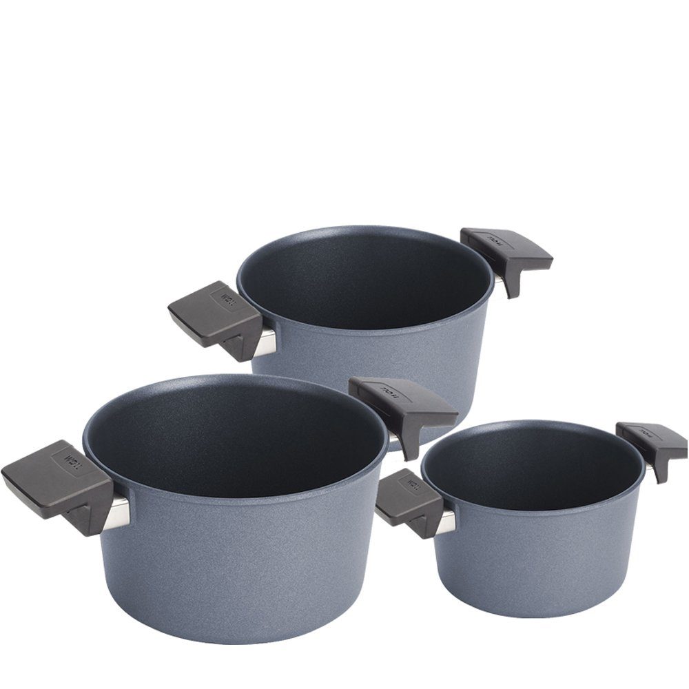 Topf-Set Kochtöpfe Diamond Lite Induktion 20 cm, 24 cm, 28 cm inkl. Glasdeckel