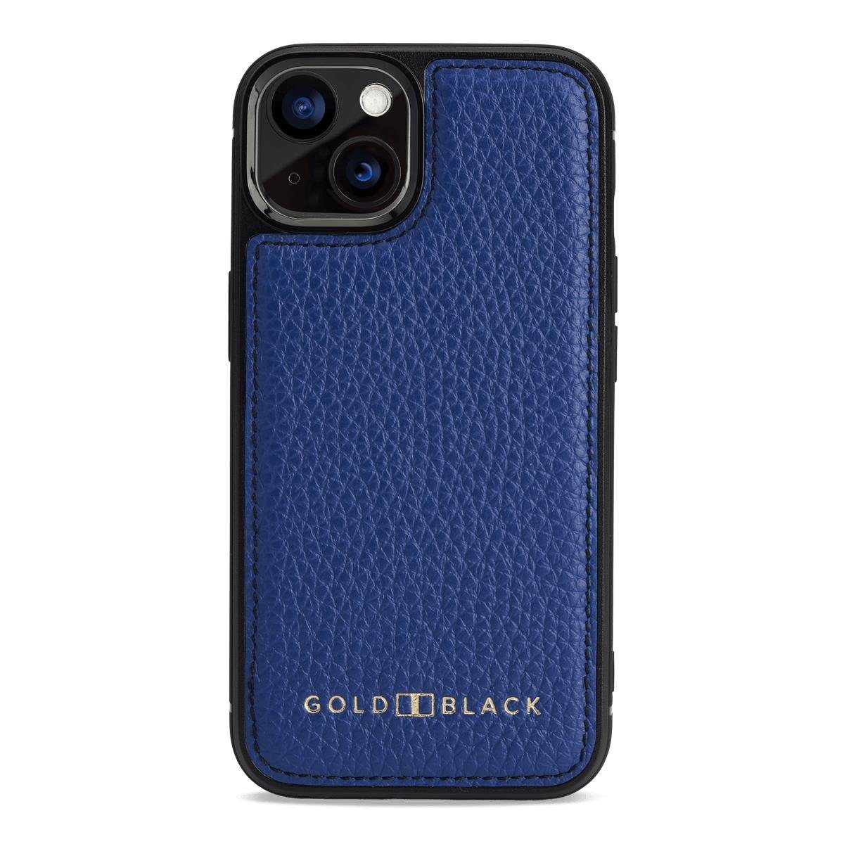 GOLDBLACK Handyhülle iPhone 13 MagSafe Leder Case Nappa blau 15,49 cm (6,10 Zoll)