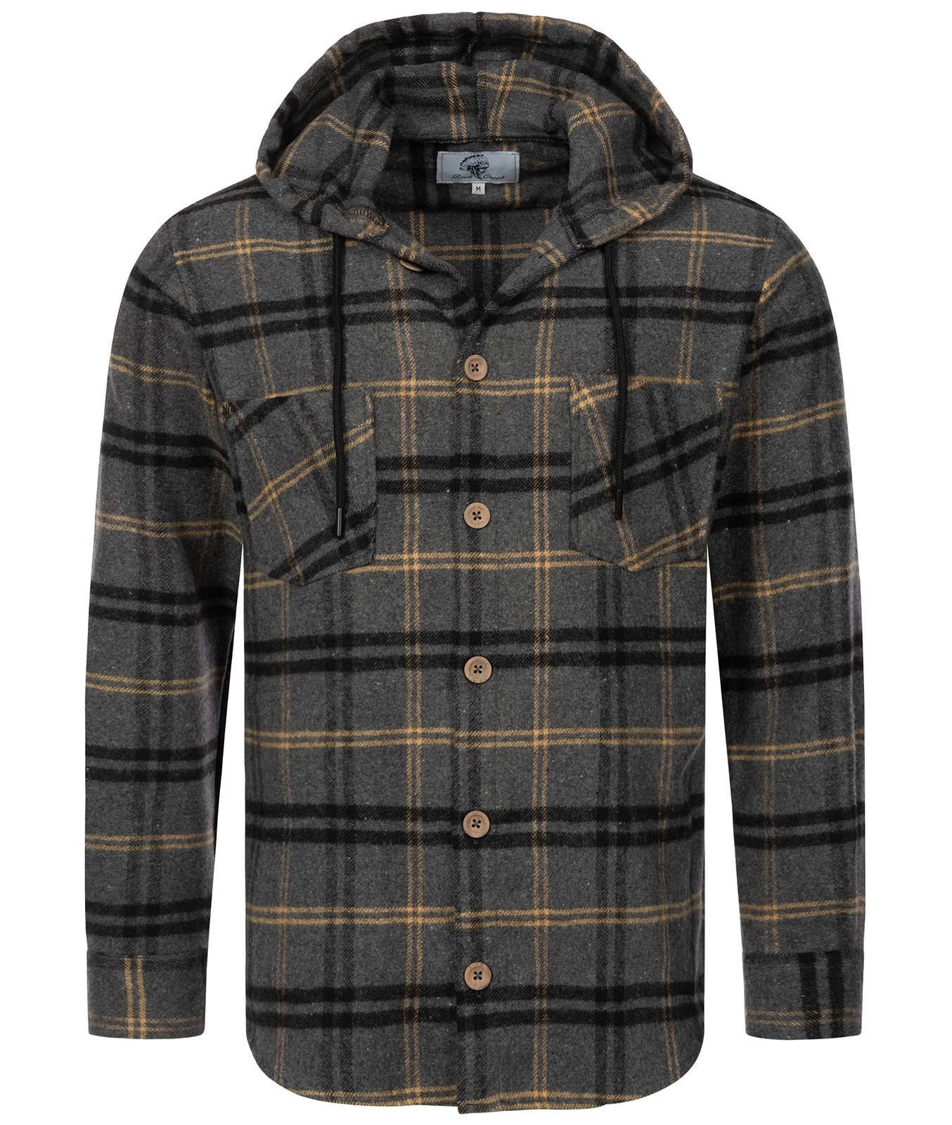 Rock Creek Flanellhemd Herren Hemd Flanellhemd mit Kapuze H-334