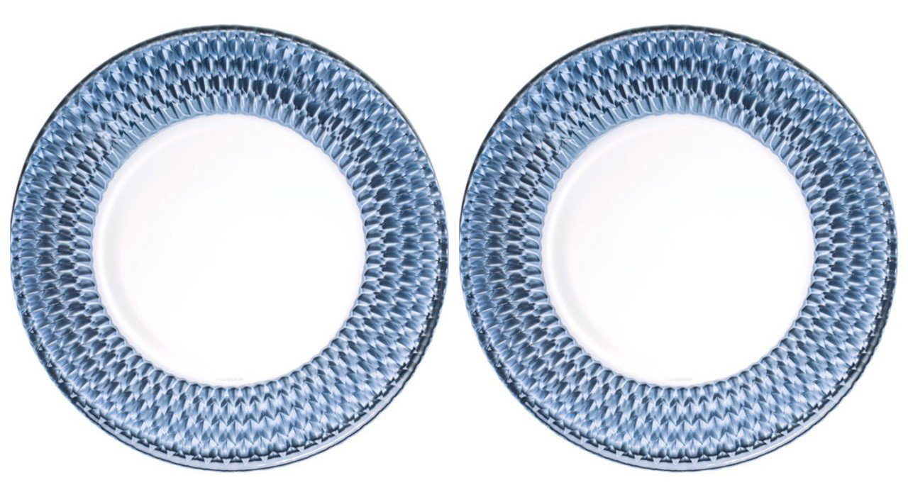 Villeroy & Boch Platzteller, blau L:32cm B:32cm H:2.1cm D:32cm Kristallglas
