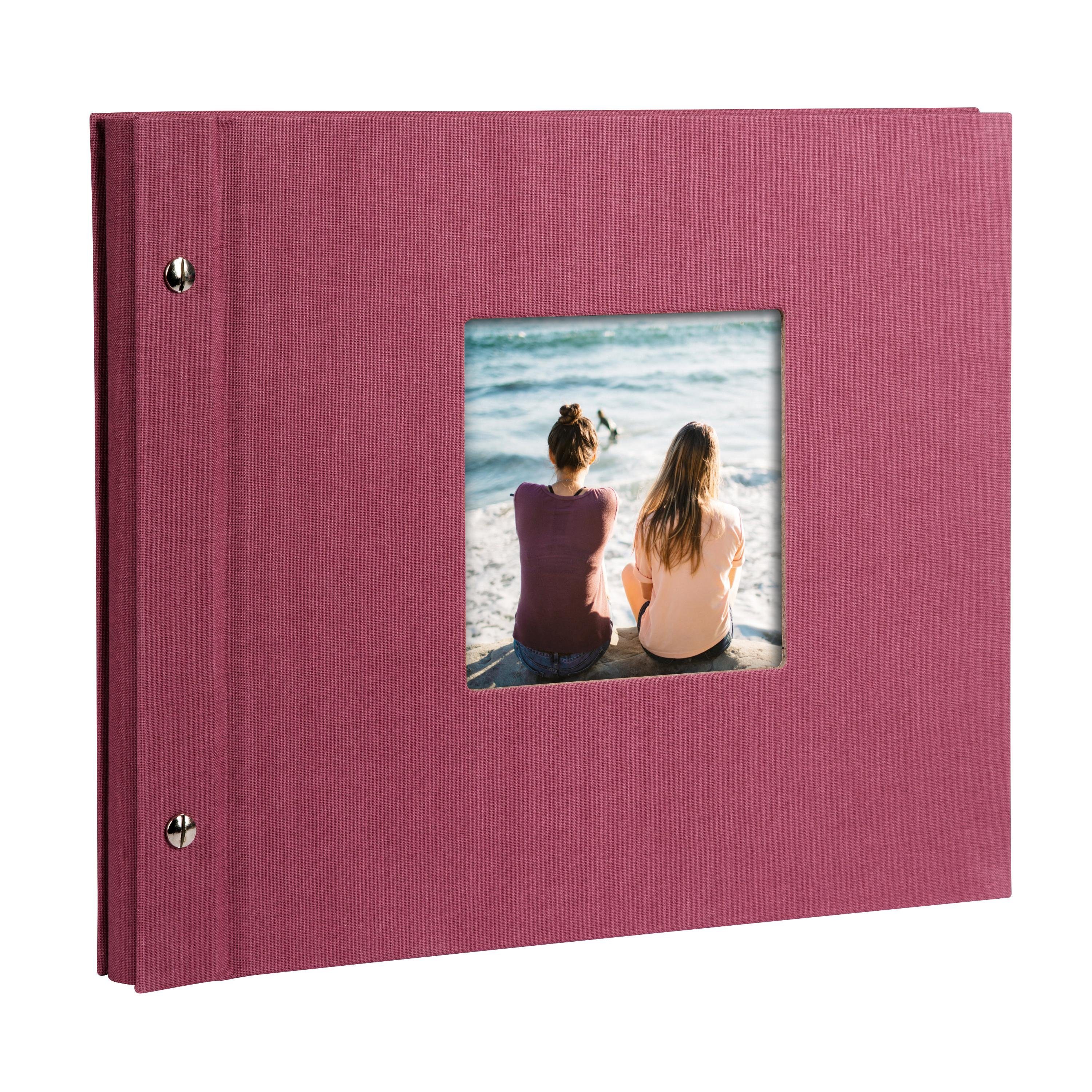 Fotoalbum 26 508 Schraubalbum Trend fuchsia 40 schwarze Seit