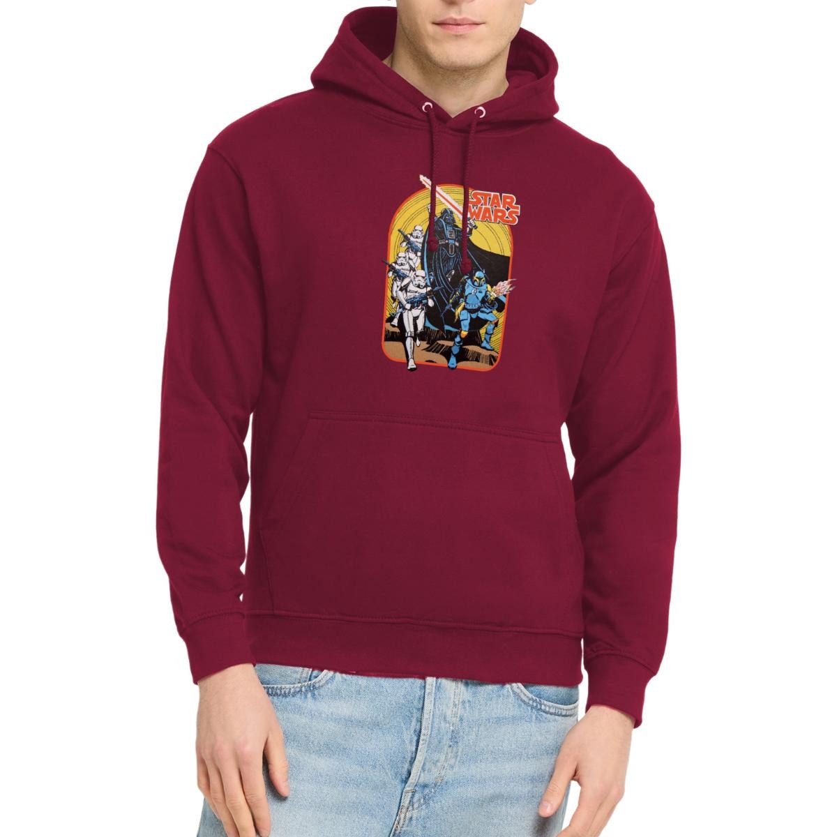 Spreadshirt Hoodie Star Wars Retro Darth Vader Und Stormtrooper Unisex Hoodie (1-tlg)