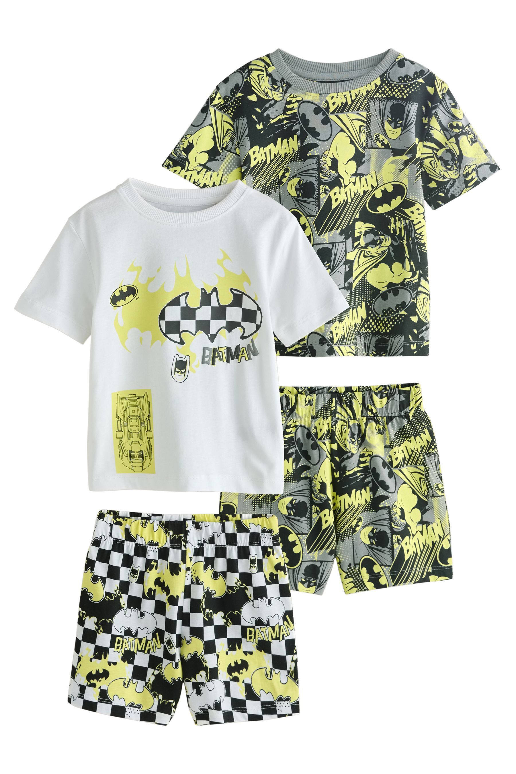 Next Pyjama 2er-Pack Kurze Schlafanzüge, Batman (4 tlg)