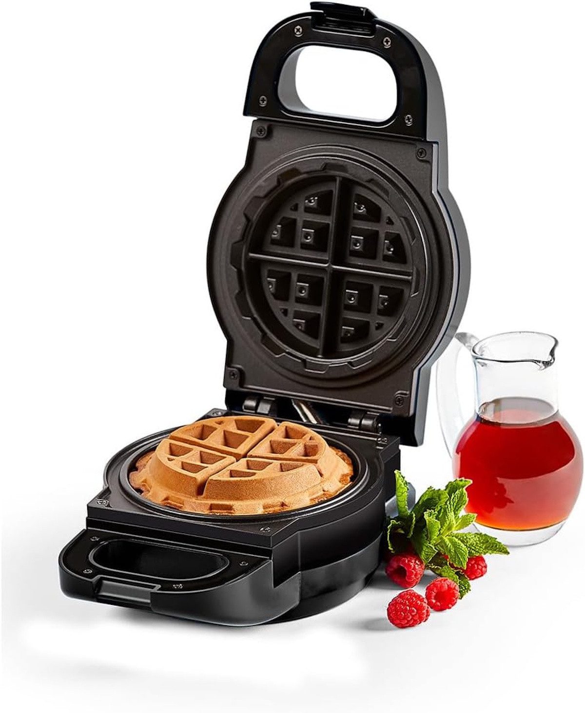 PowerXL Waffeleisen Waffeleisen für gefüllte Waffeln Ø 18cm Antihaft Anti-Tropf-Rinne, 1090 W, 5cm Füllhöhe, Anti-Tropf-Rinne, Antihaft-Platten