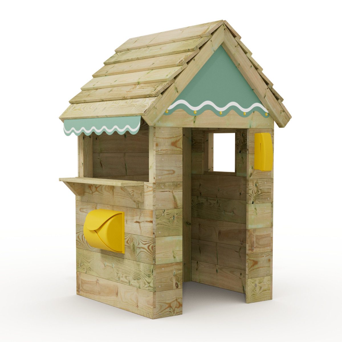 Wickey Spielhaus Cottage - Kinderspielhaus aus Holz, Gartenhaus für Kinder, Entwickelt gemäß DIN EN 71 - aus kesseldruckimprägniertem Massivholz
