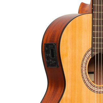 Stagg Konzertgitarre SCL70 TCE-NAT SCL70 Klassische Gitarre mit Fichtendecke und aktivem...