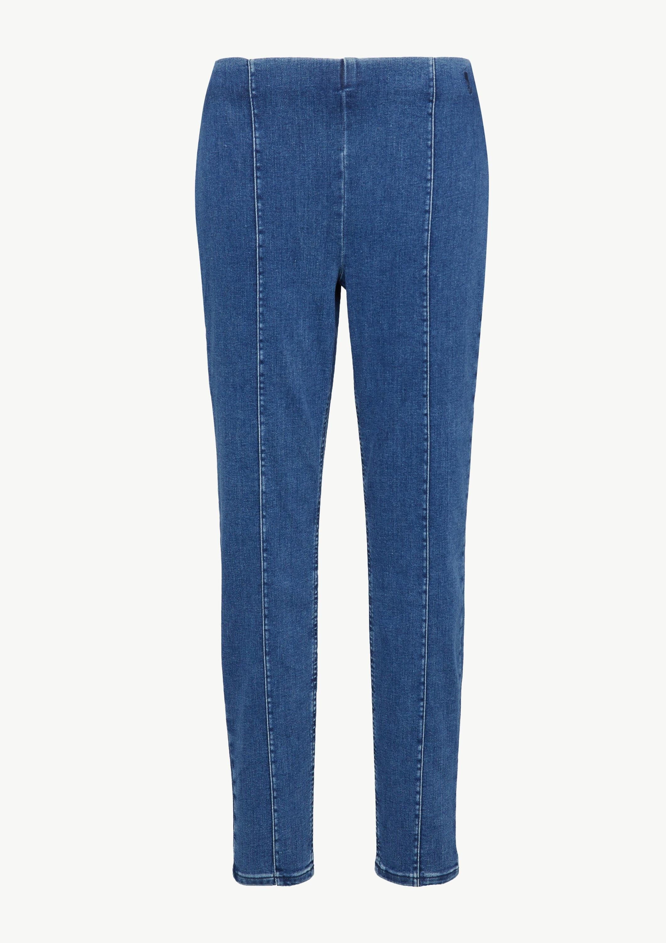 comma Skinny-fit-Jeans Jeans-Hose Elastische Jeggings mit Ziernähten