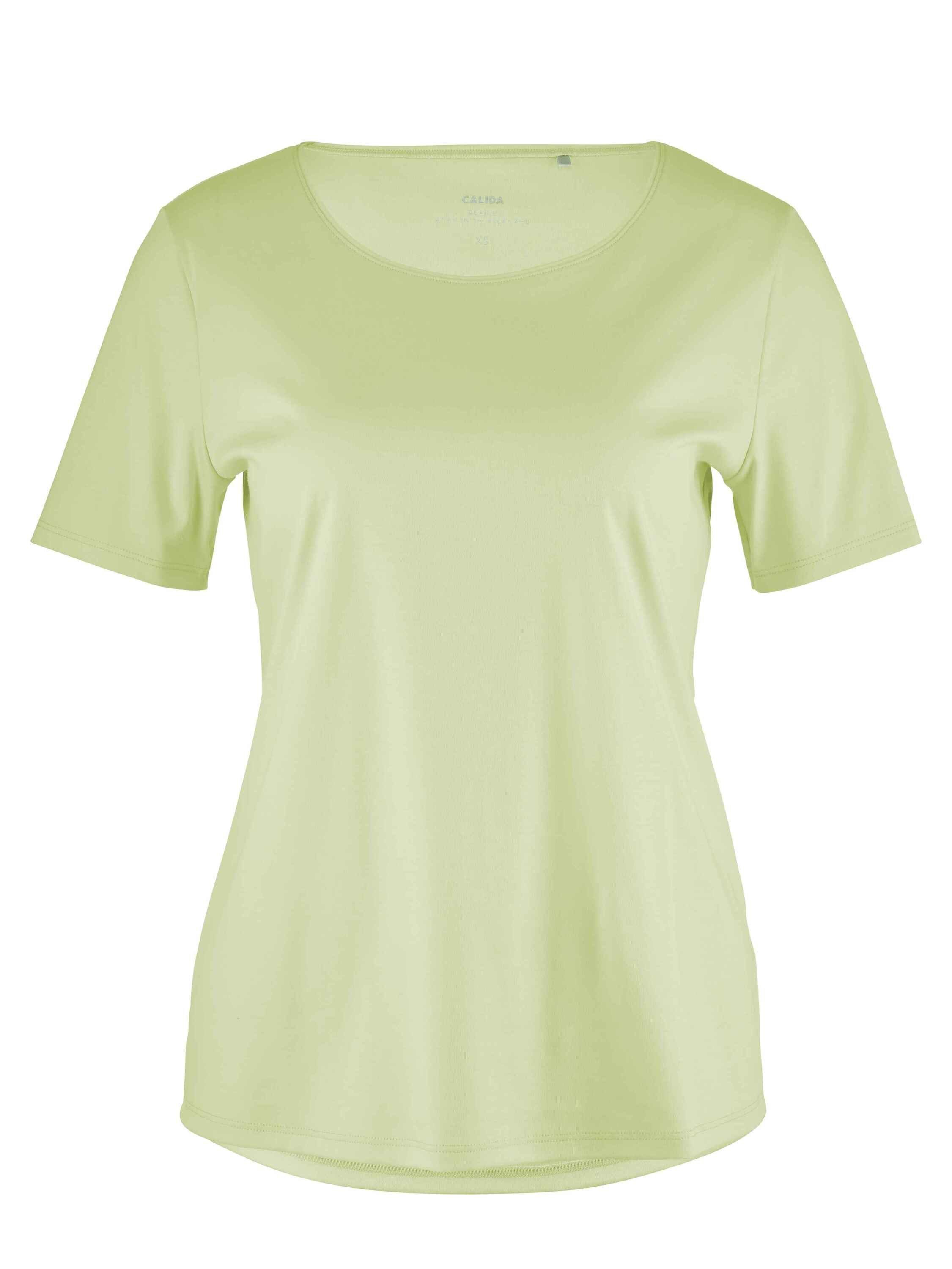 (1-tlg) pistache light Kurzarmshirt Kurzarm-Shirt CALIDA
