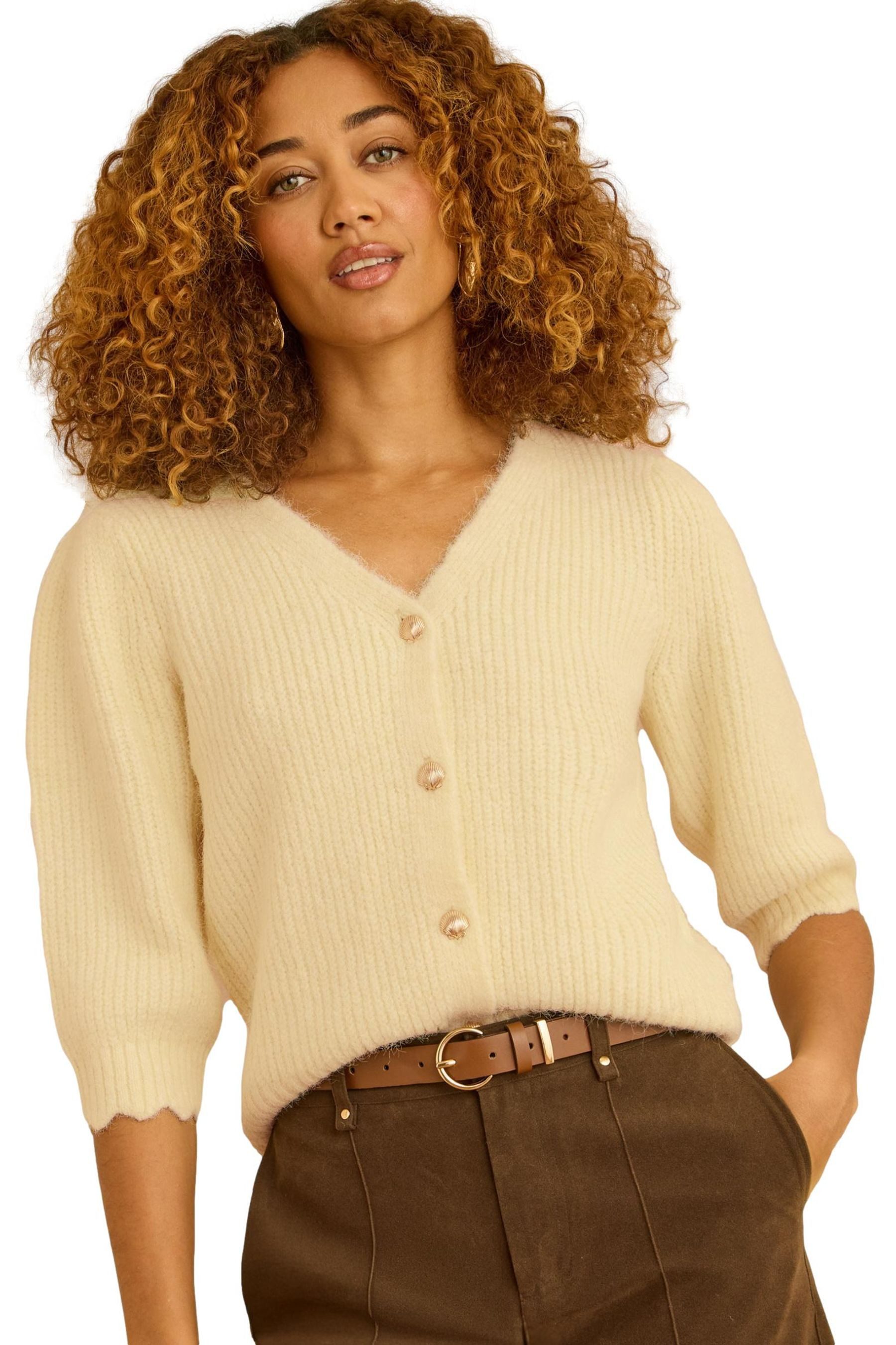 Love & Roses Strickjacke Love & Roses Kurzarm-Strickjacke, Regular (1-tlg)