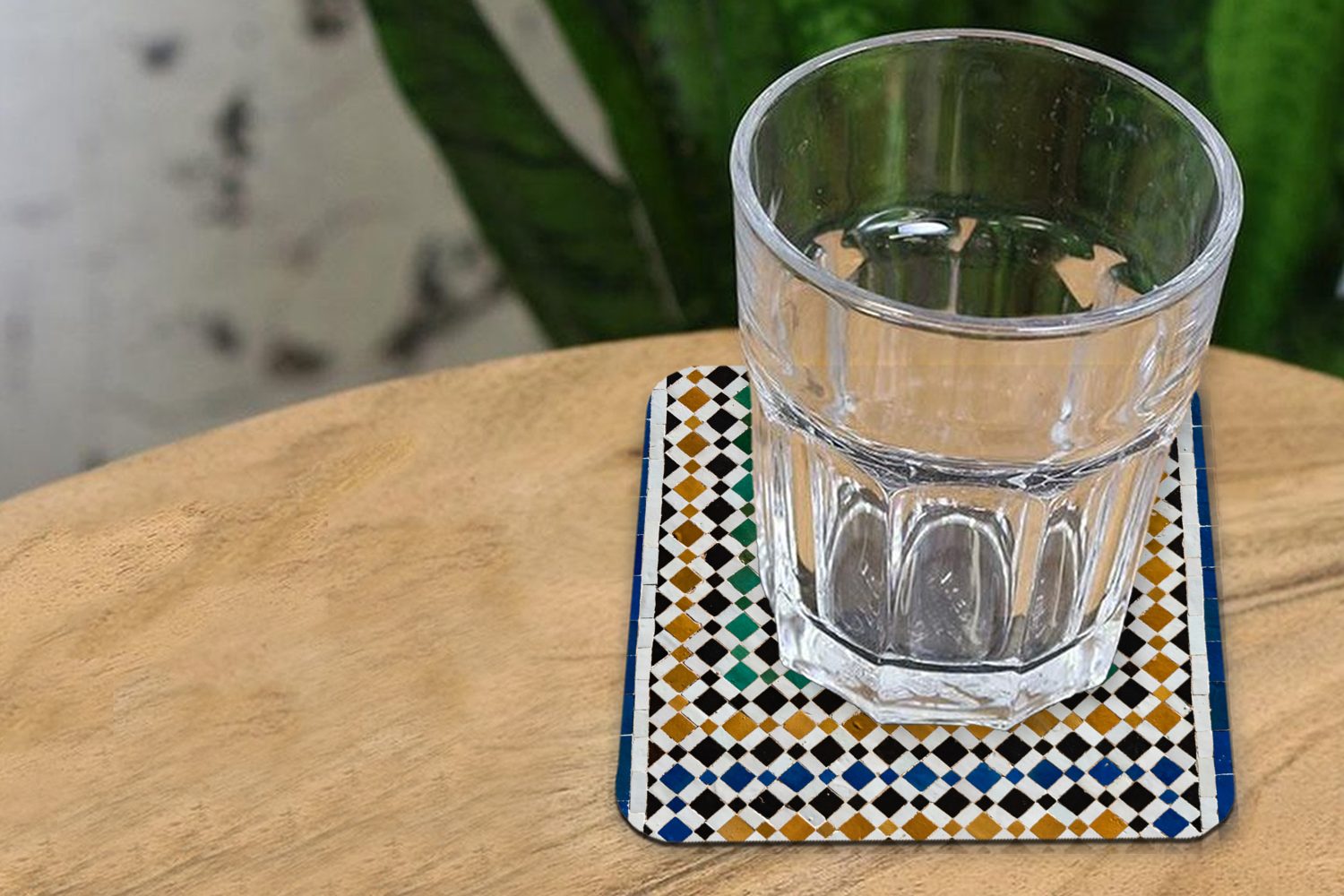 Korkuntersetzer, eine Gläser, Mosaik, Zubehör das MuchoWow Ein marokkanisches Labyrinth Tischuntersetzer, Art wie für Tasse Glasuntersetzer 6-tlg., Untersetzer, Glasuntersetzer, aussieht,