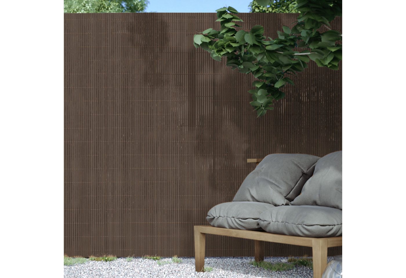 paramondo Sichtschutzzaunmatten PVC Sichtschutzmatte StrongLine, 60 x 300 cm, braun, (1-St), langlebig, witterungsbeständig, pflegeleicht