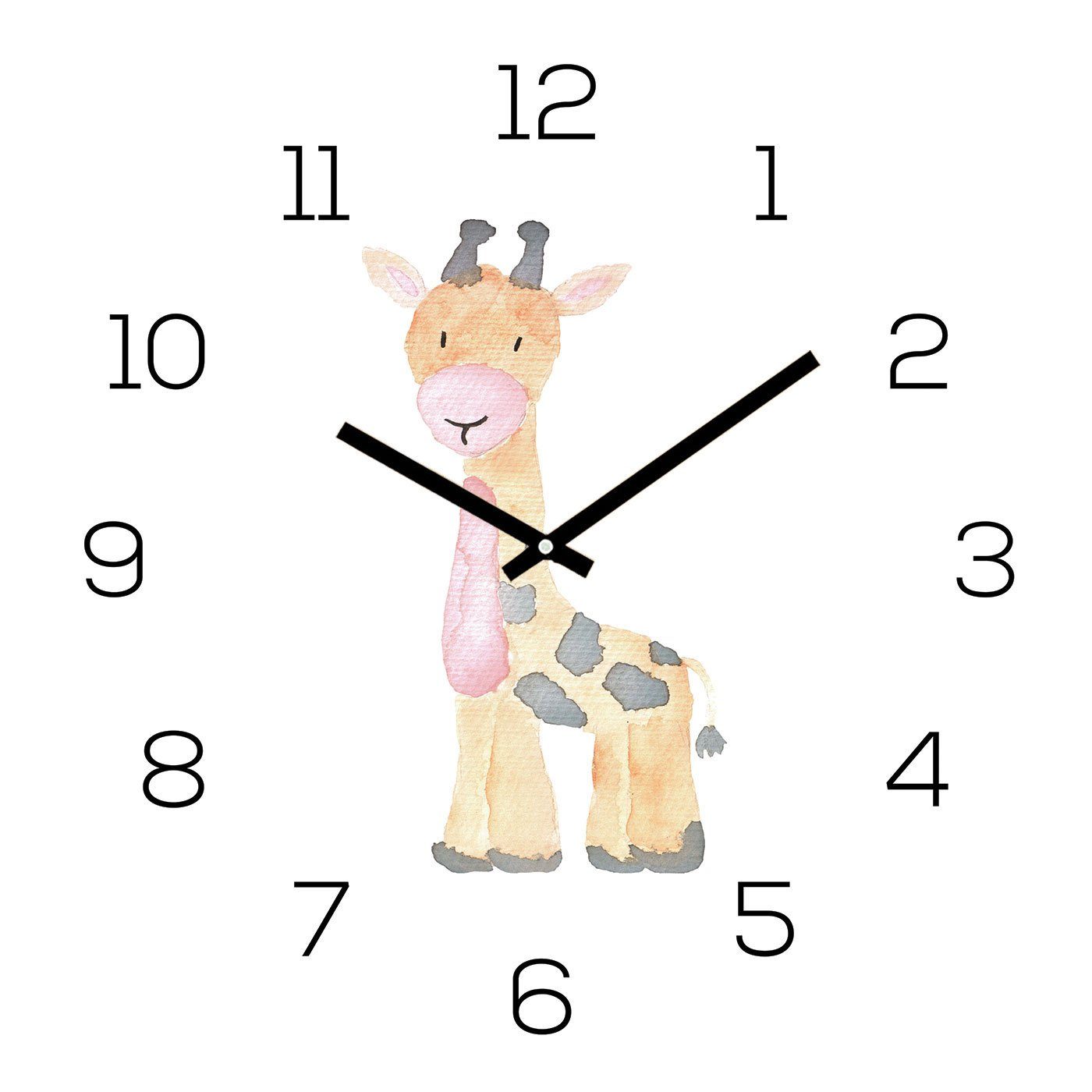 Levandeo® Wanduhr (Wanduhr Zootiere 30x30cm Glas günstig online kaufen