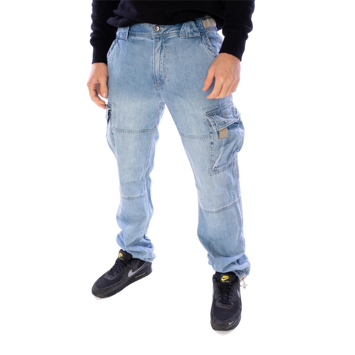 Jet Lag Cargojeans Jeans Jet Lag 21-753 long bleached Verschlussknopf aus M günstig online kaufen
