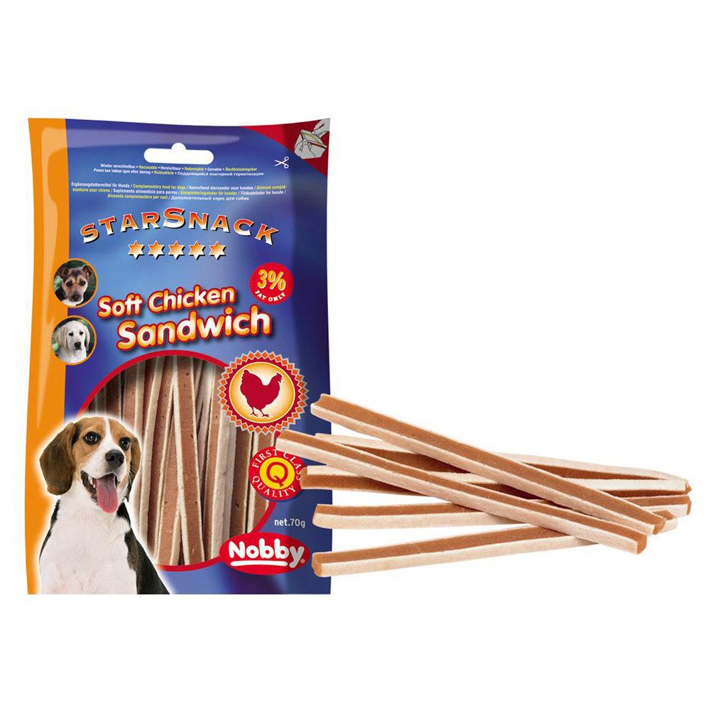 Nobby Starsnack Soft Chicken Sandwich 70 g, Snack für: Hund