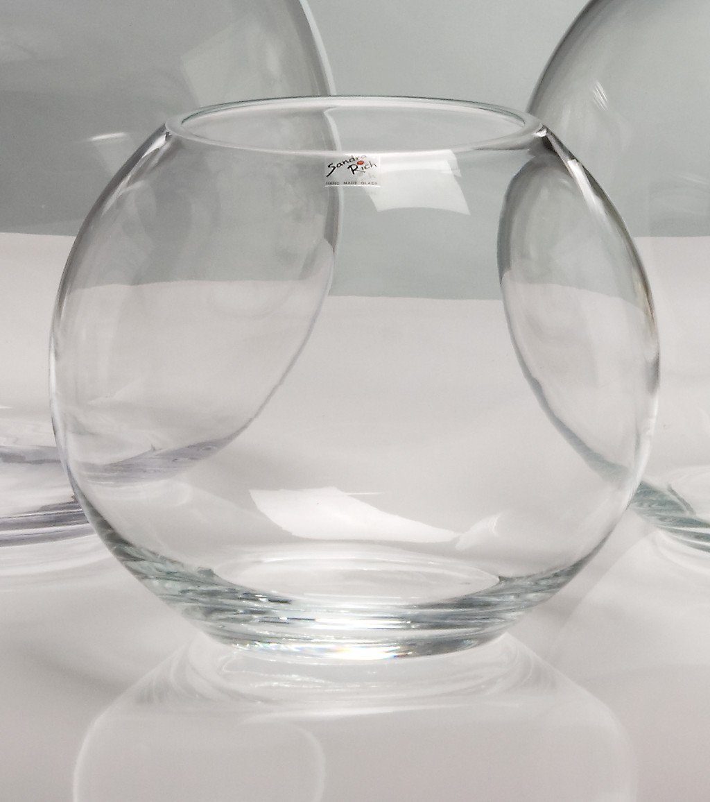 Sandra Rich Dekovase Glasvase Globe klar rund - cold cut von Sandra Rich günstig online kaufen