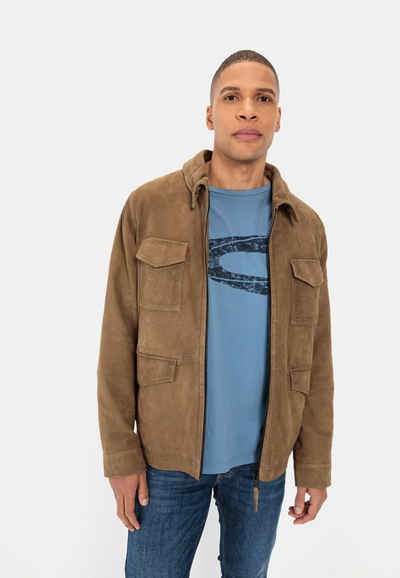 camel active Lederjacke mit Liegekragen