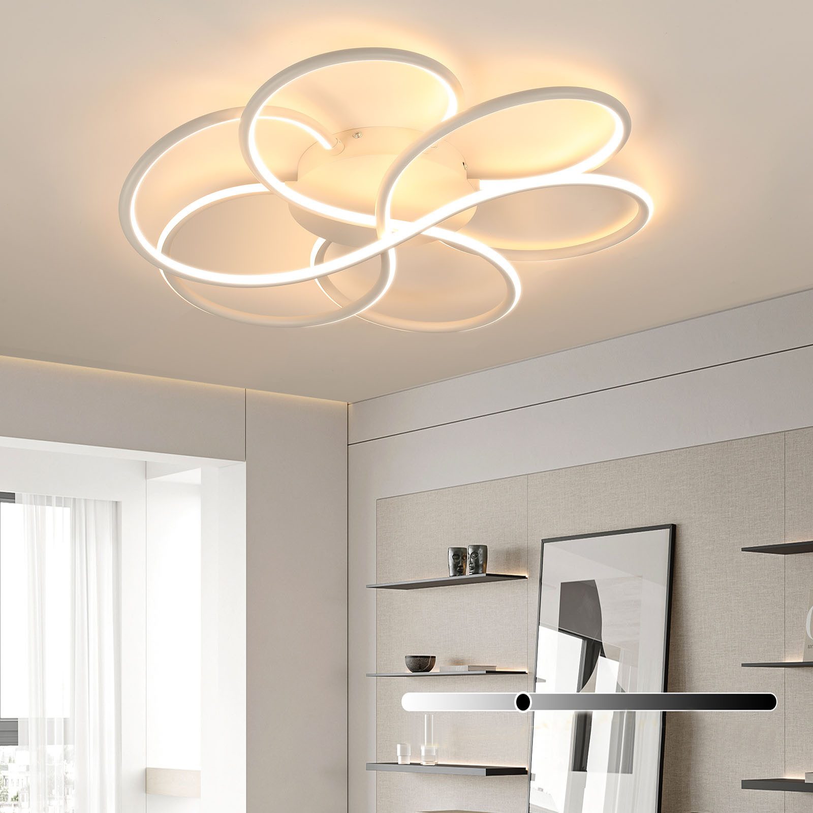 oyajia LED Deckenleuchte 60W/65W Modern Blumenförmiges günstig online kaufen