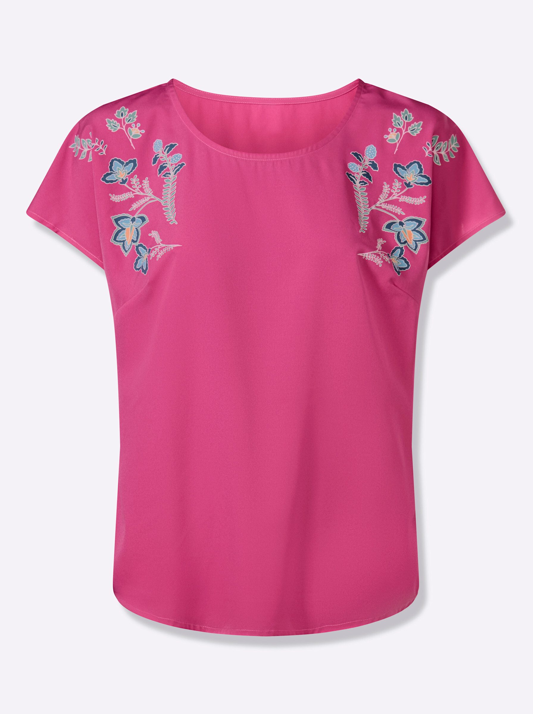 Klassische Bluse Schlupfbluse Kurzarm