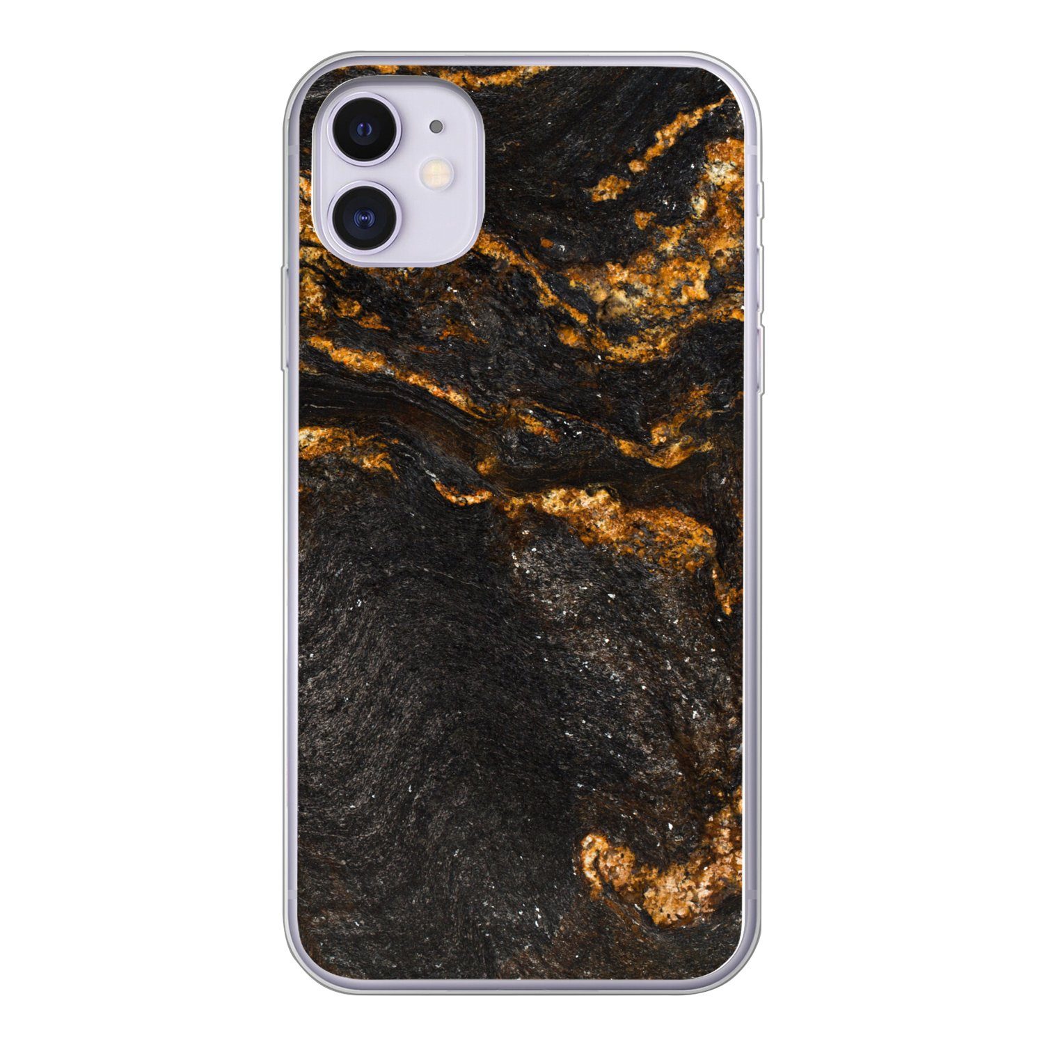 Handyhülle für Apple iPhone 11 Marmor - Limette - Schwarz - Gold - Marmoroptik -