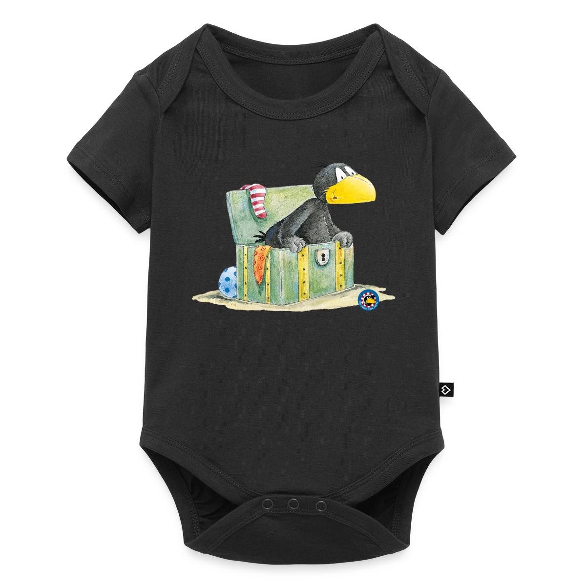 Spreadshirt Kurzarmbody Der kleine Rabe Socke Schatzkiste Kurzarm Tages Baby Body (1-tlg)