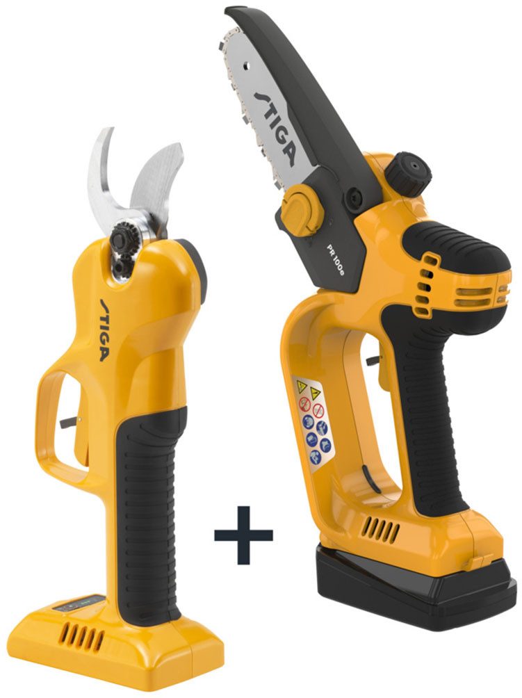 STIGA GARDEN Akku-Astschere SC 100 + PR 100 Setkoffer, (Set)