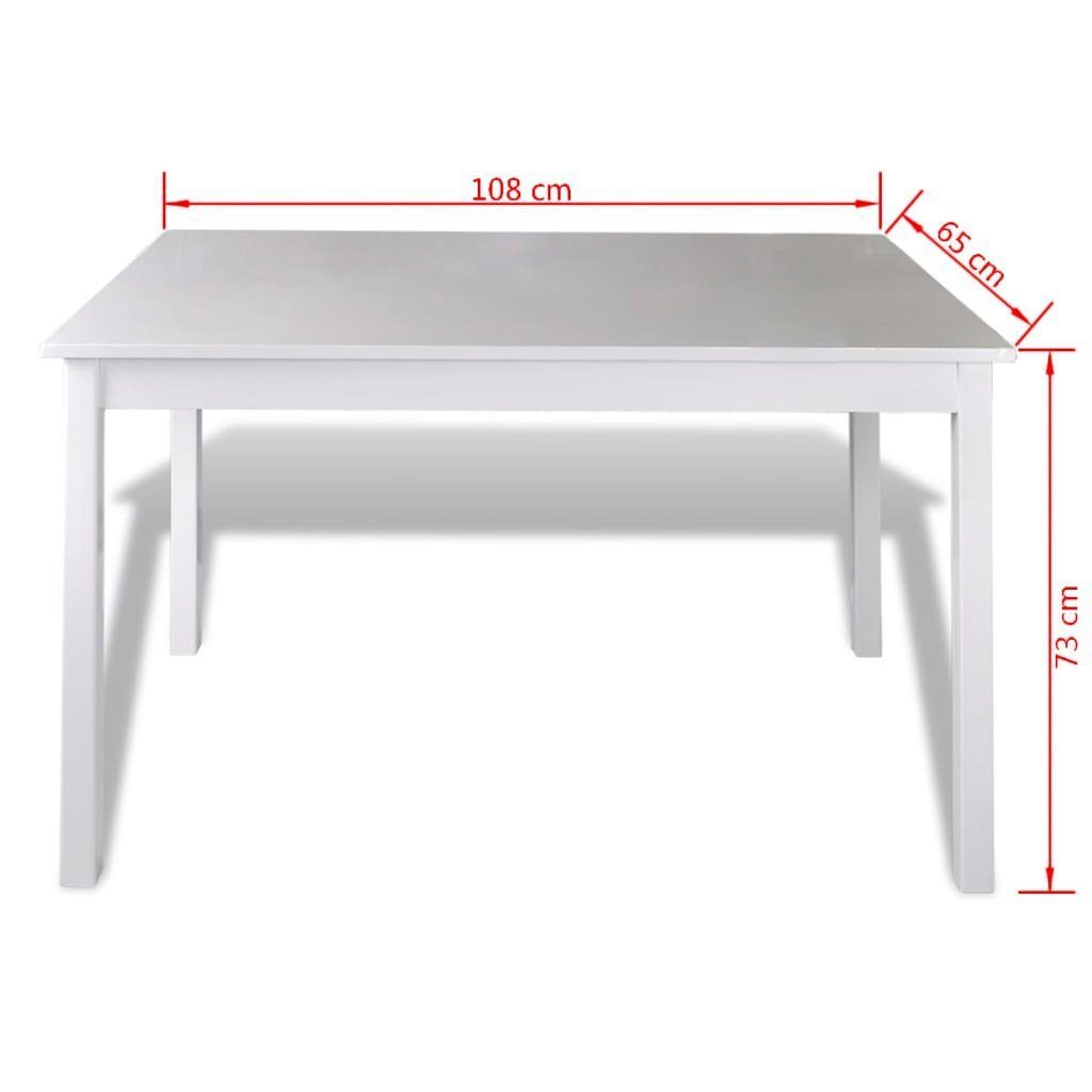 DOTMALL Essgruppe für mit Sitzgruppe Esszimmer Küchentisch Stühlen Weiß 4 (5-tlg)