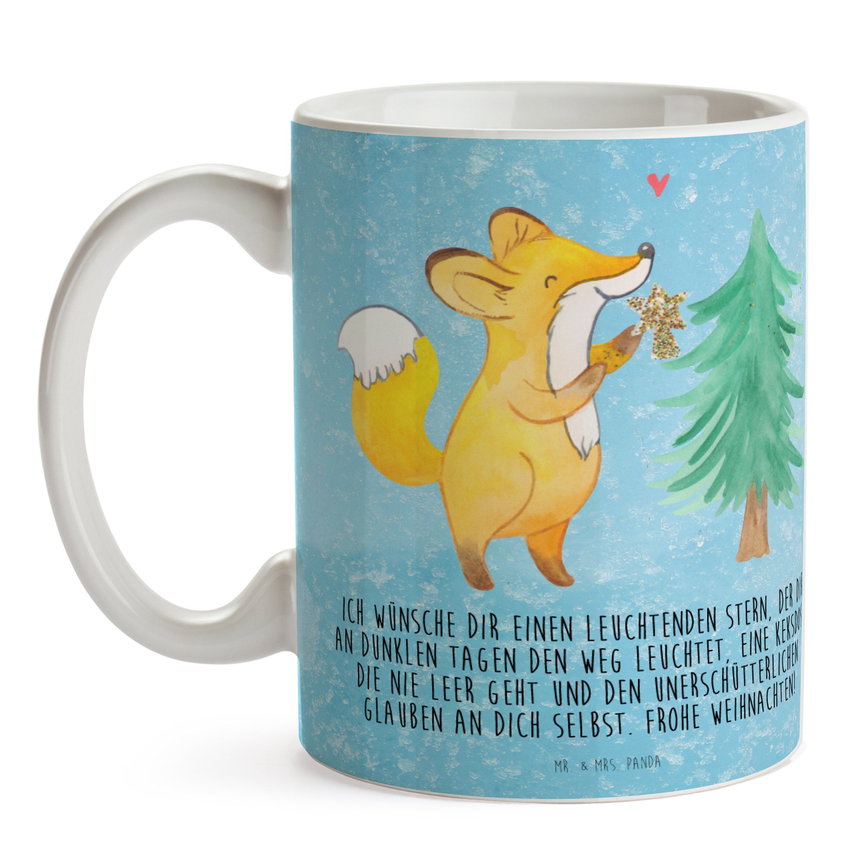 Panda Weihnachtsbaum & Winter, Fuchs Mr. - Keramik - Niko, Tasse Geschenk, Mrs. Eisblau Weihnachten,