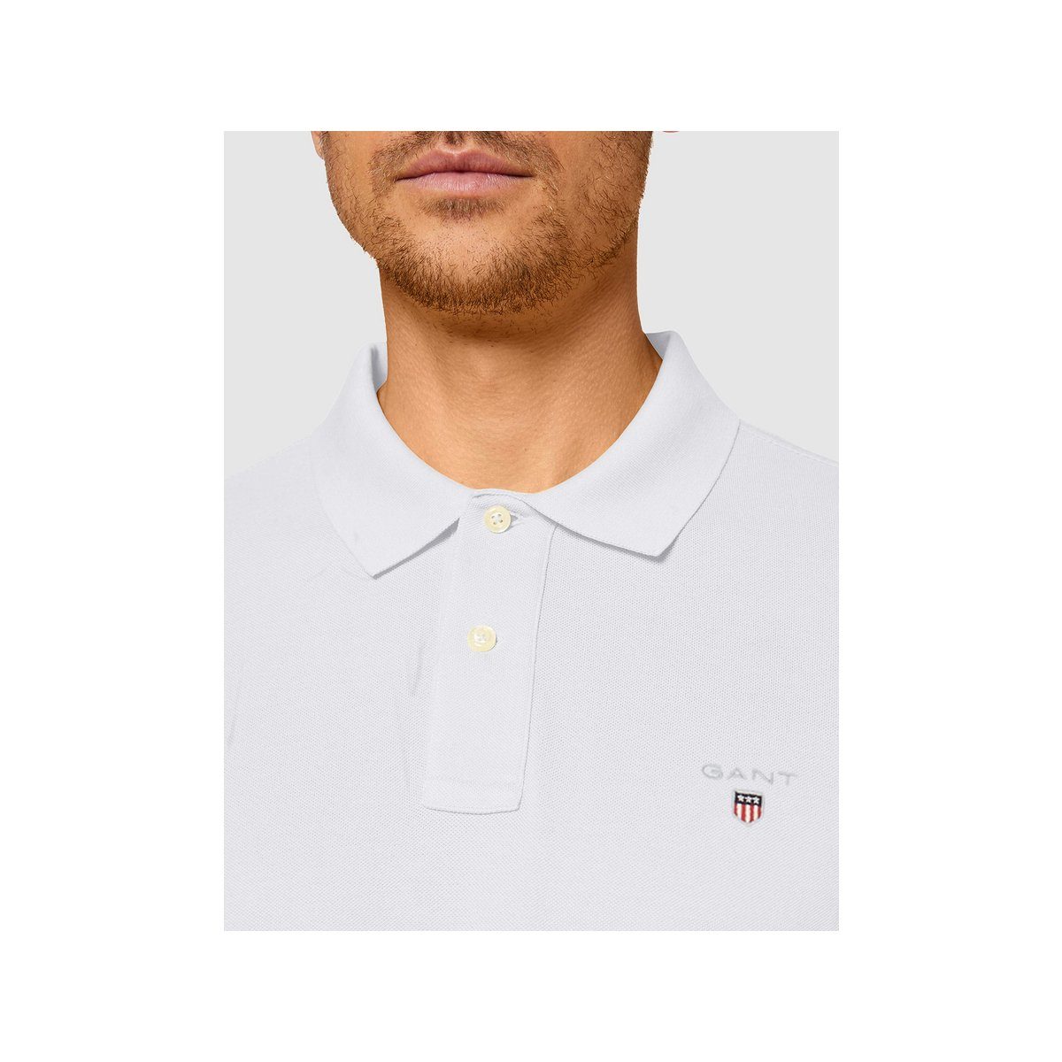 Gant Poloshirt weiß (1-tlg) White regular