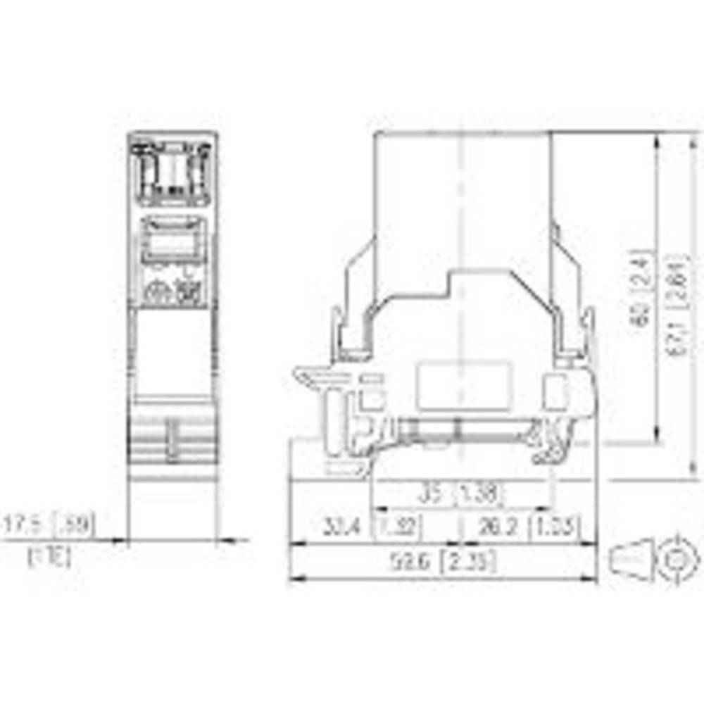 Metz Connect E-DAT Industry terminal rail TS35 + RJ45 coupler insert 1401206113KE Netzwerk-Adapter