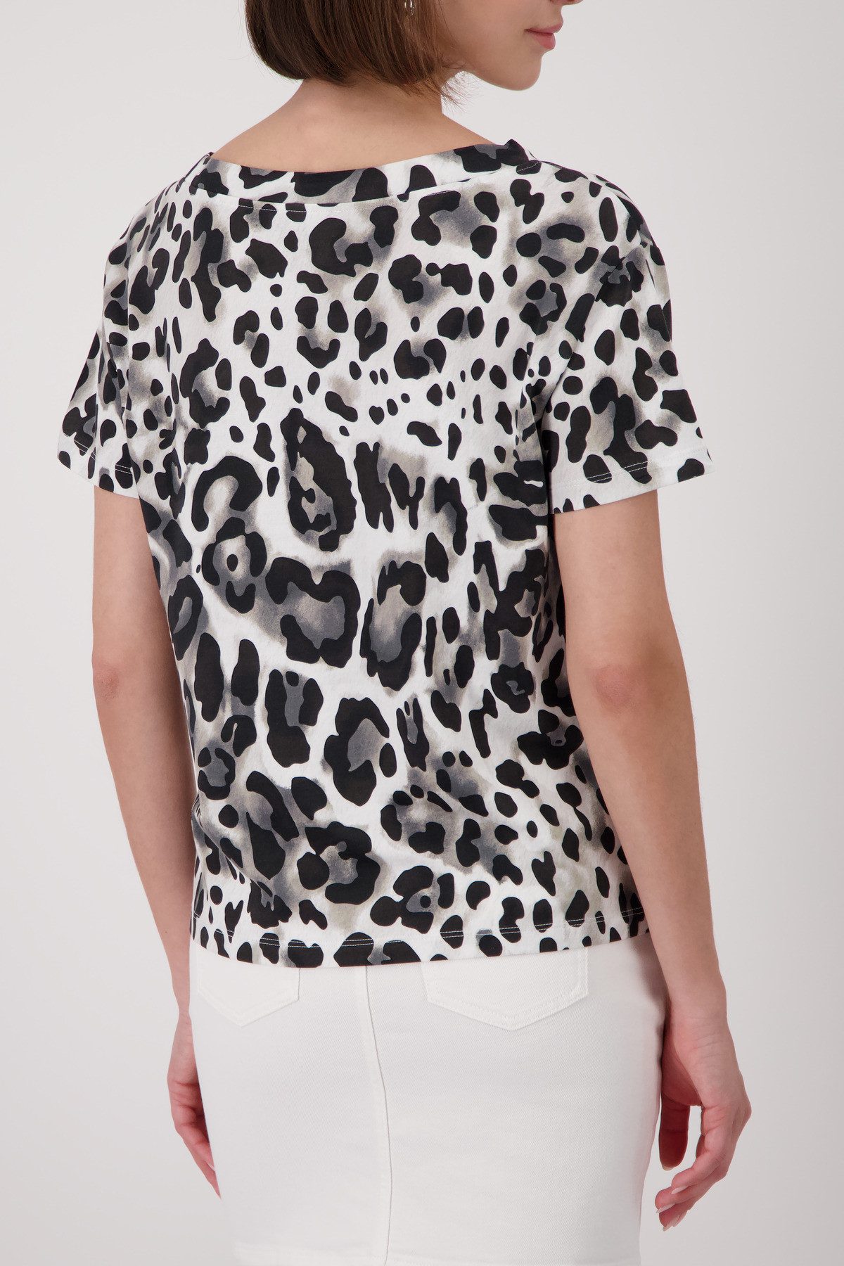 Monari T-Shirt Shirt Leodruck allover Regular fit mit Leomuster