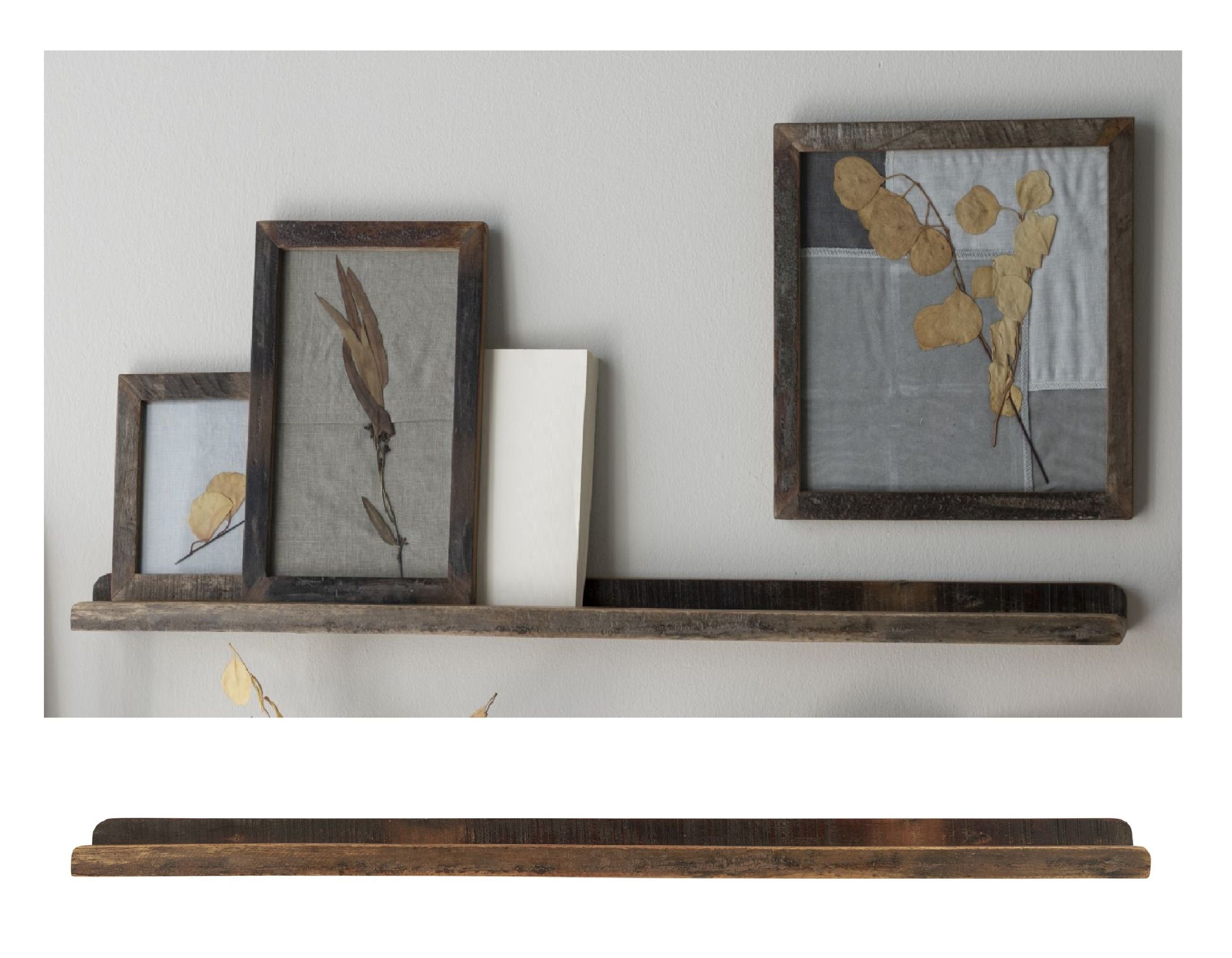 Ib Laursen Wandregal Regal Wandregal Bilderregal Holz Unika Alt L90xH3,7xT8cm Ib Laursen