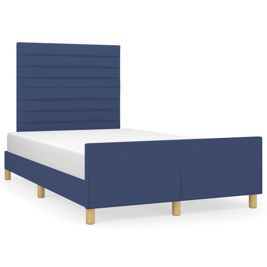 vidaXL Bett Bettgestell ohne Matratze Blau günstig online kaufen