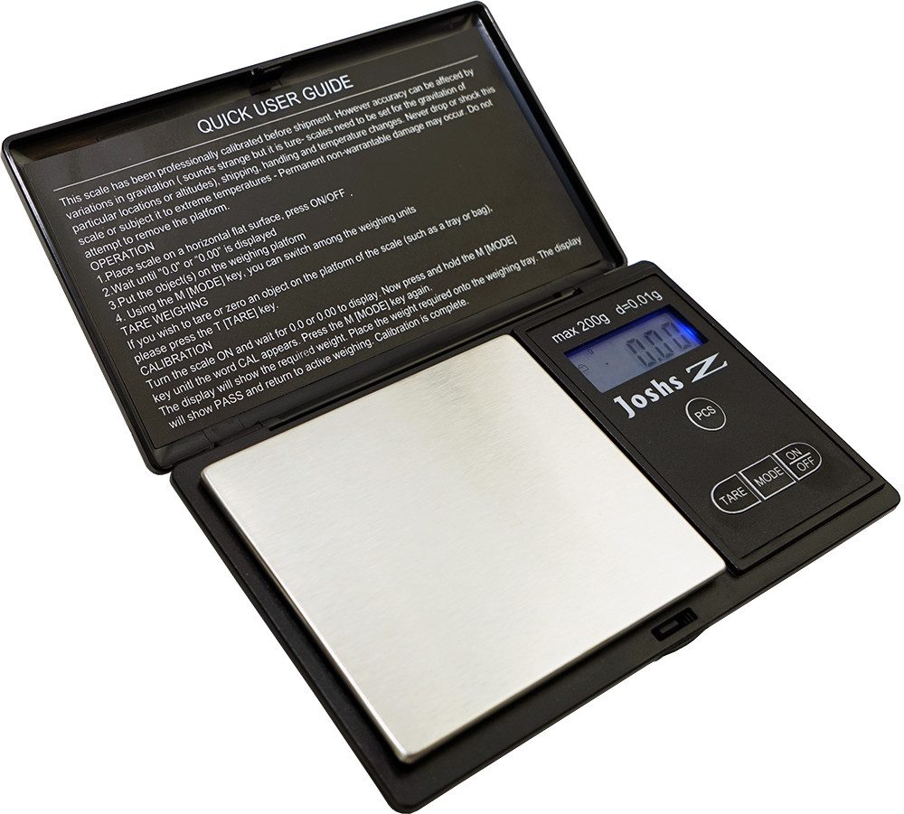 Joshs Feinwaage Z-200 Digitalwaage Taschenwaage 200g x 0,01g Münzwaage Goldwaage, Automatische Abschaltung