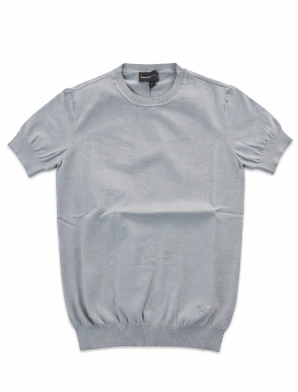 Emporio Armani Strickpullover Pullover Kurzarm Strickpulli mit Gesticktes L günstig online kaufen