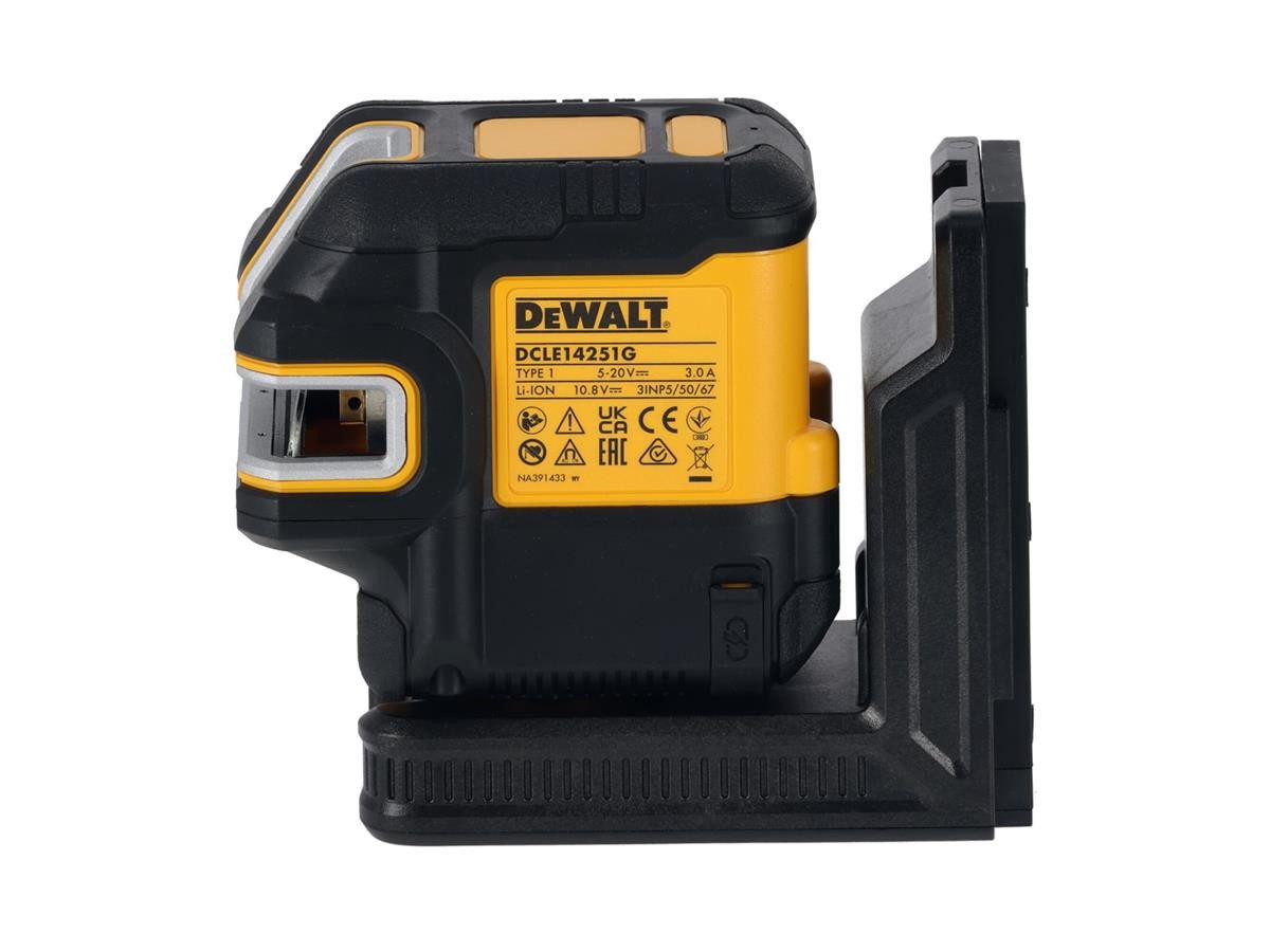 DeWalt Punkt- und Linienlaser mit integriertem Akku, Arbeitsbereich: 30m (100m mit Empfänger)