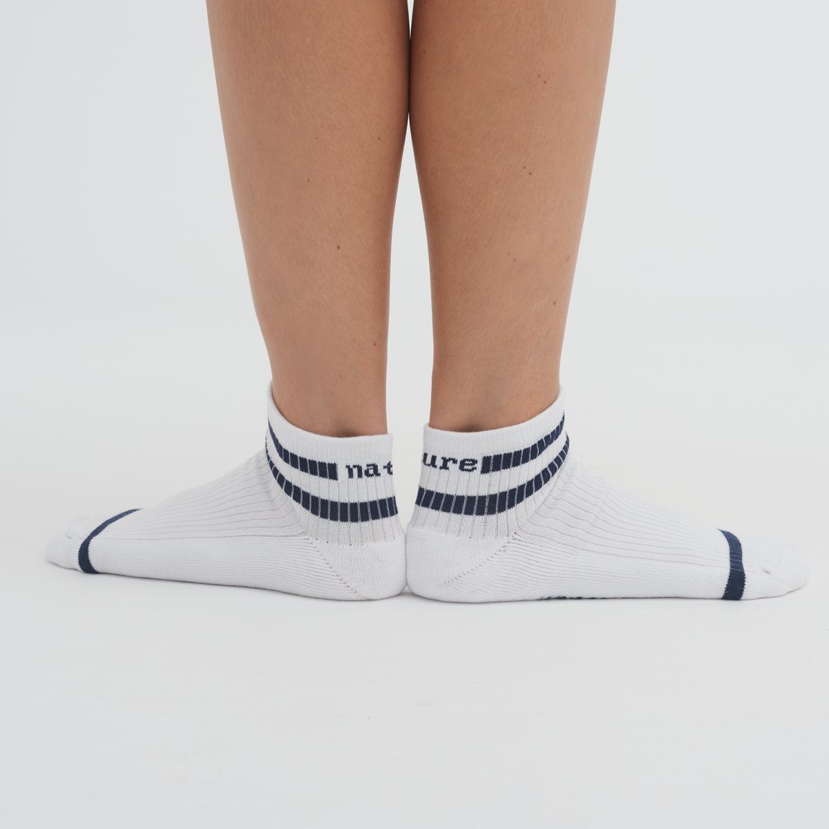 LIVING CRAFTS Sneakersocken ORELL Sportliche Sneaker-Socken für Sie und Ihn Navy/White