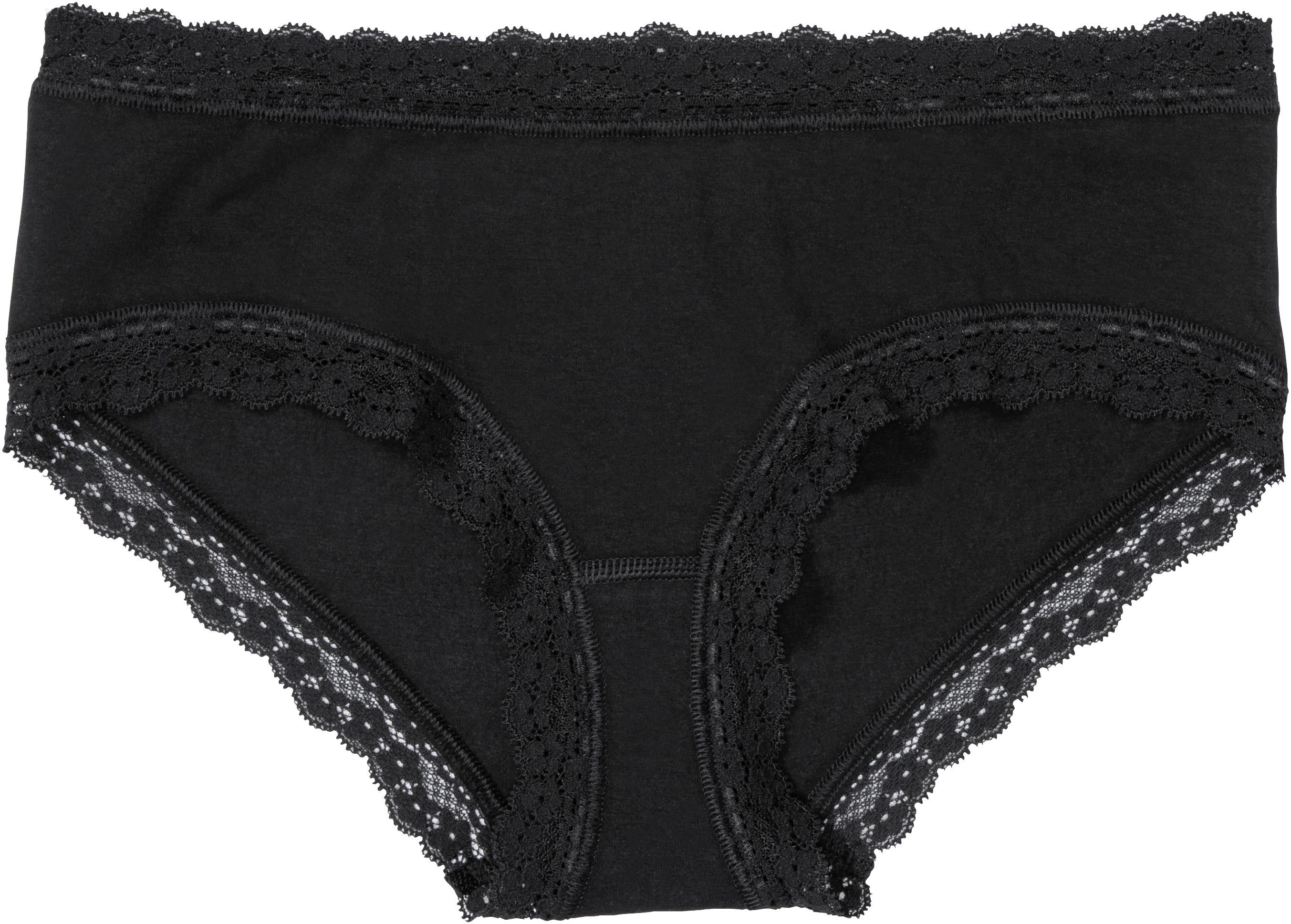 Speidel Hüftslip Young Basic (2er Pack) bequem, weich, feminin, elastisch, mit Spitze, Baumwollmix
