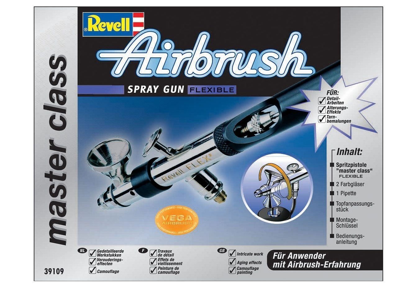 class Flexible Revell® - gun Spray Airbrush-Pistole master Farbsprühgerät