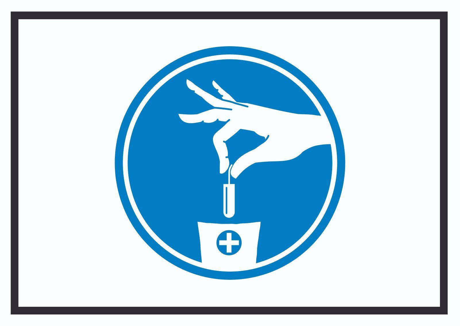 HB-Druck Hinweisschild Schild Tampons Binden Hygienebeutel Symbol, wetterfest, stabil, UV-beständig, kratzfest