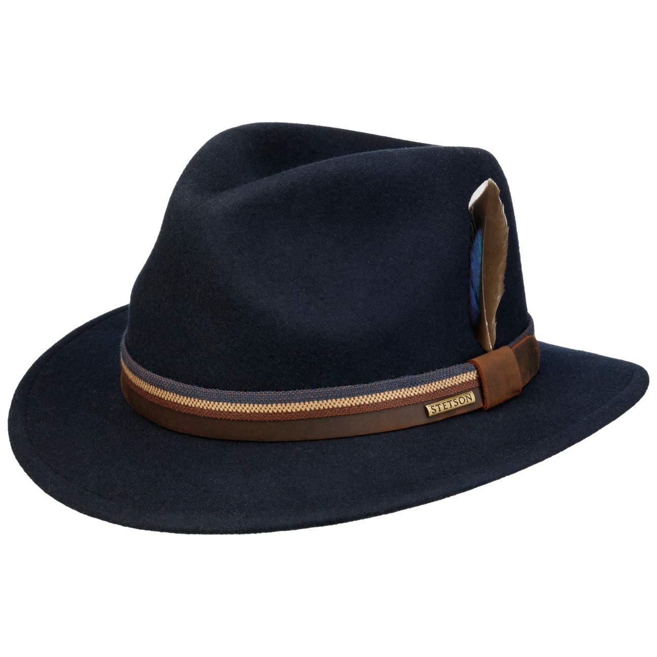 Stetson Filzhut (1-St) Wollfilzhut mit Lederband
