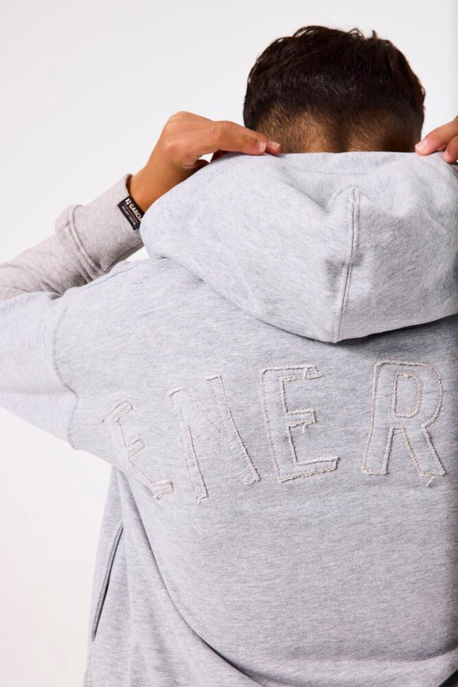 Garcia Kapuzensweatjacke Grauer Kinder-Cardigan mit Textprint (C53663-66)