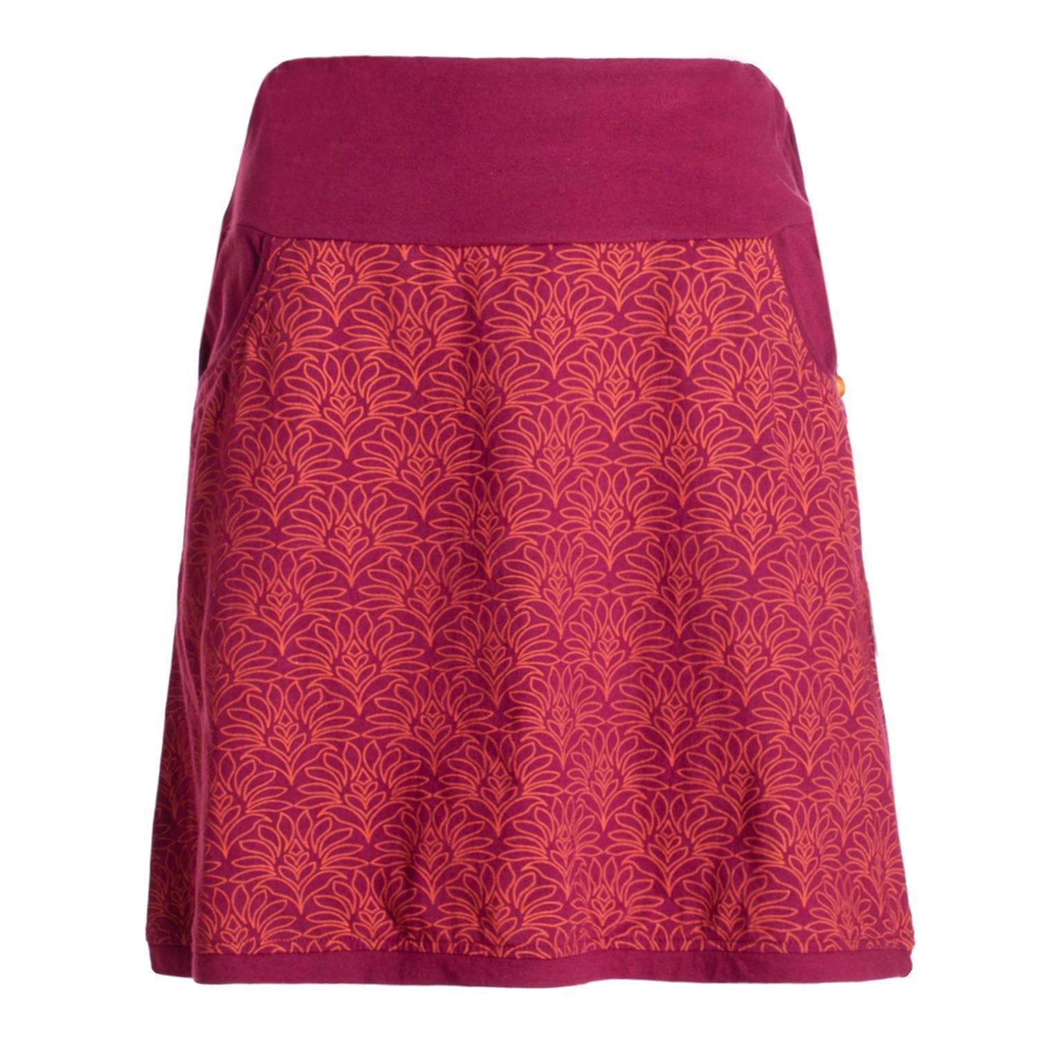 Vishes Minirock Baumwolle Blumen-Muster extra breiter günstig online kaufen
