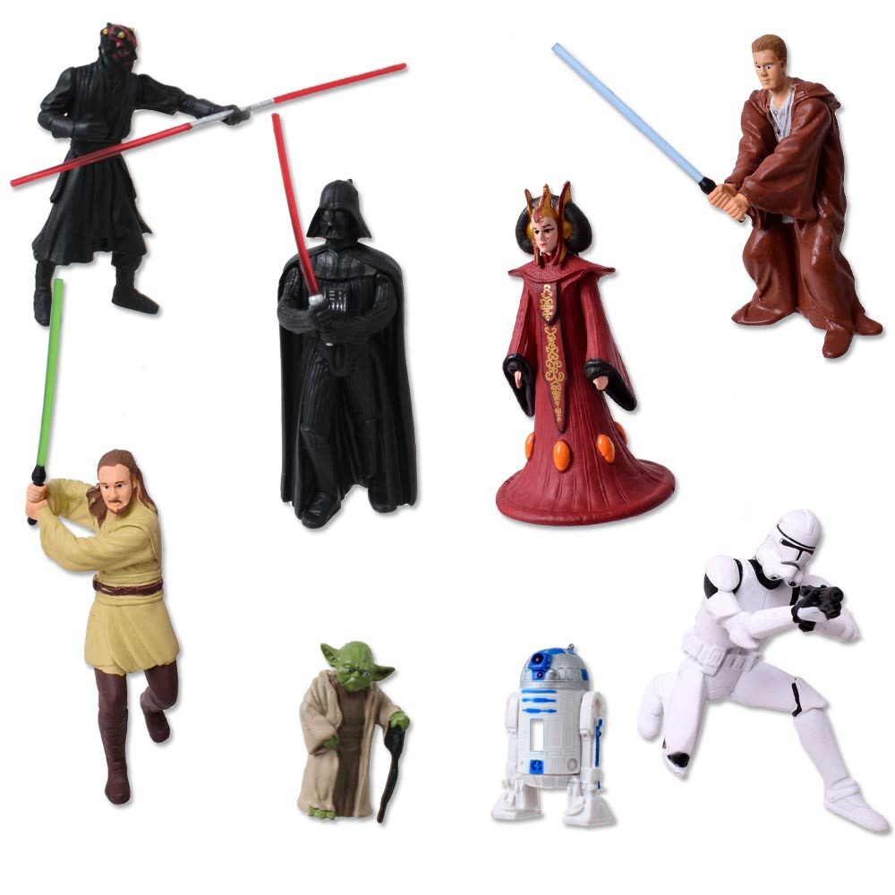 TE-Trend Actionfigur 8 Stück Star Wars Schlüsselanhänger mit Schlüsselring, (8-tlg), bekannte Figuren
