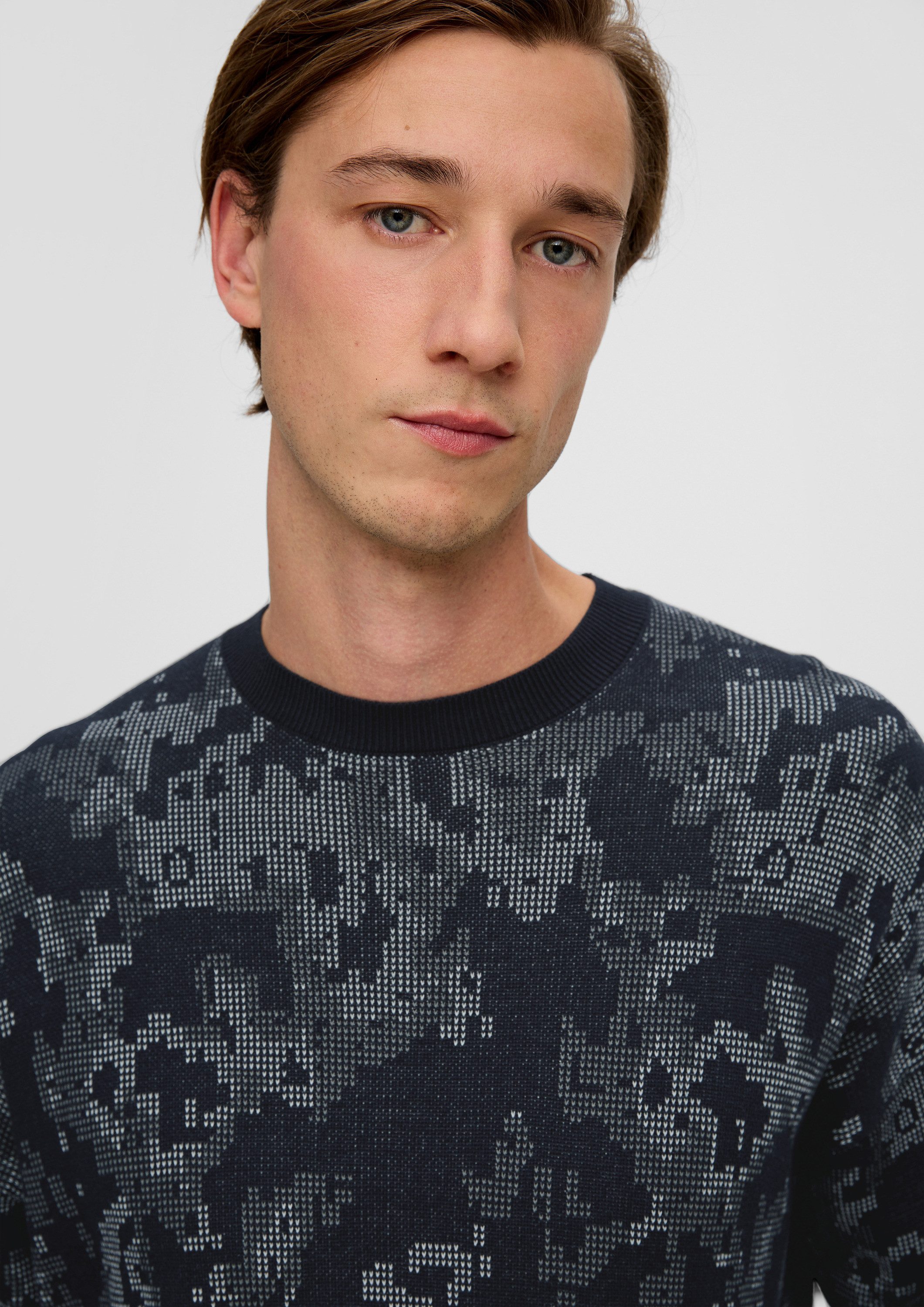 s.Oliver Longpullover Strickpullover Pullover aus Baumwolle