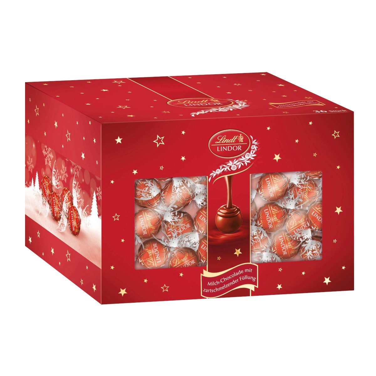 LINDT Schokolade, Lindt Lindor Kugeln Milch Weihnachten Schokolade Packung 475g