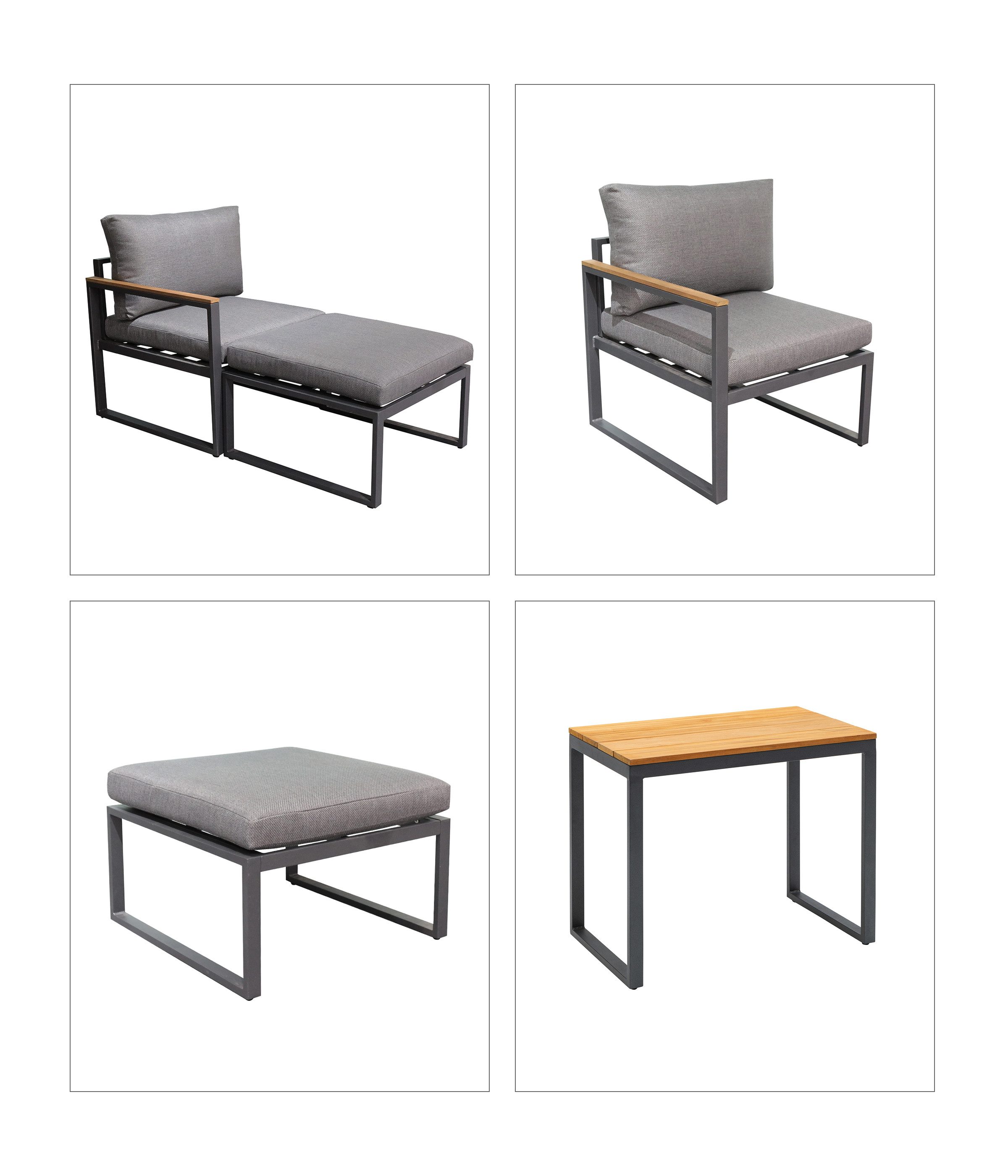 Dehner Gartenlounge-Set Balkonset Padua inkl. Polster, günstig online kaufen