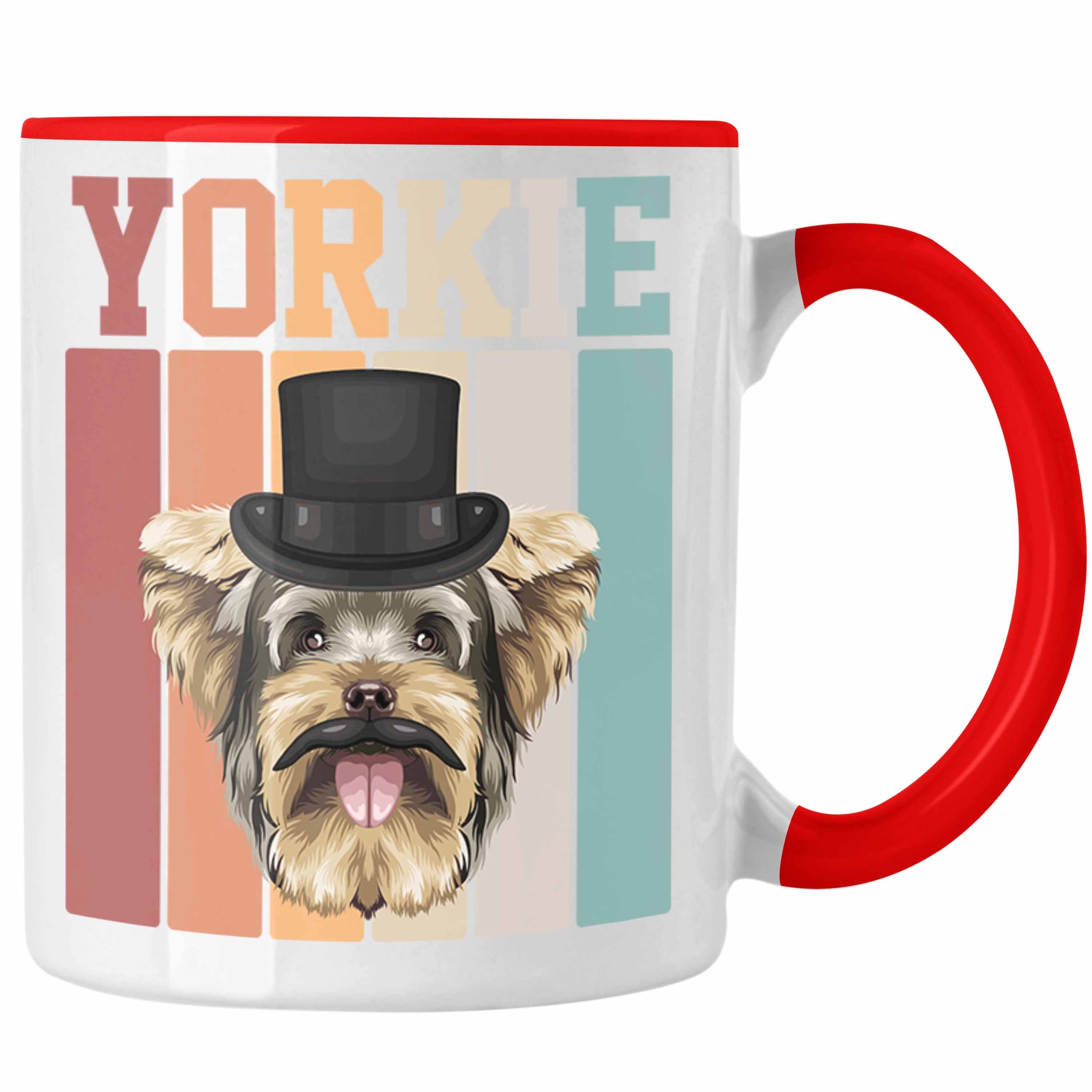 Tasse Spruch Vina Geschenk Geschenkidee Retro Rot Lustiger Tasse Besitzer Trendation Yorkie