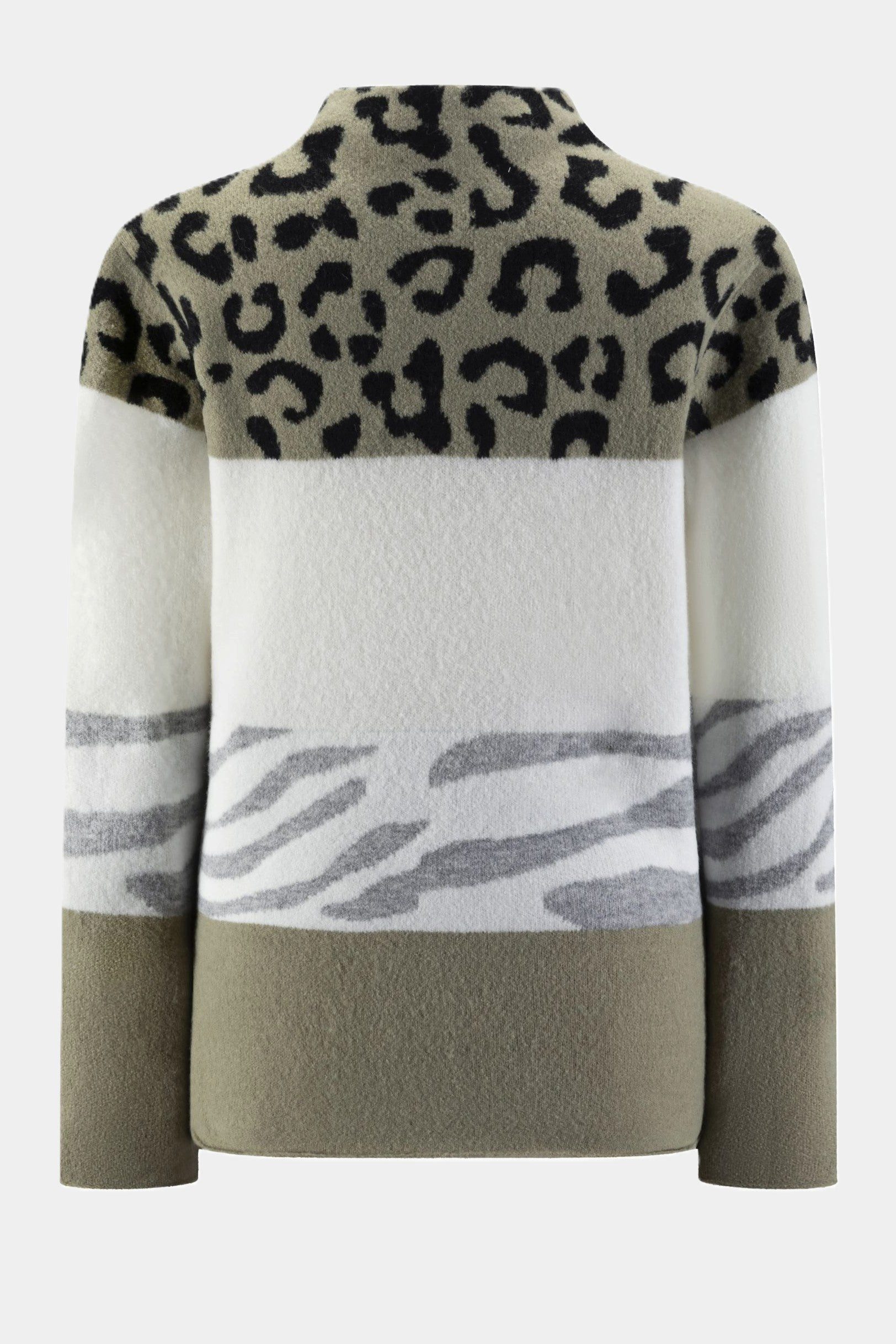six-o-seven Strickpullover Six-o-Seven Stehkragen-Pullover im Animal günstig online kaufen