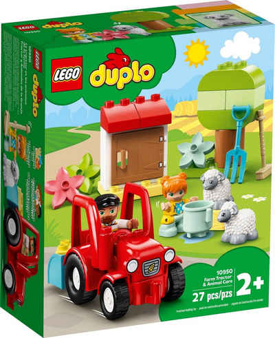 LEGO® Konstruktionsspielsteine LEGO® DUPLO® - Traktor und Tierpflege, (Set, 27 St)
