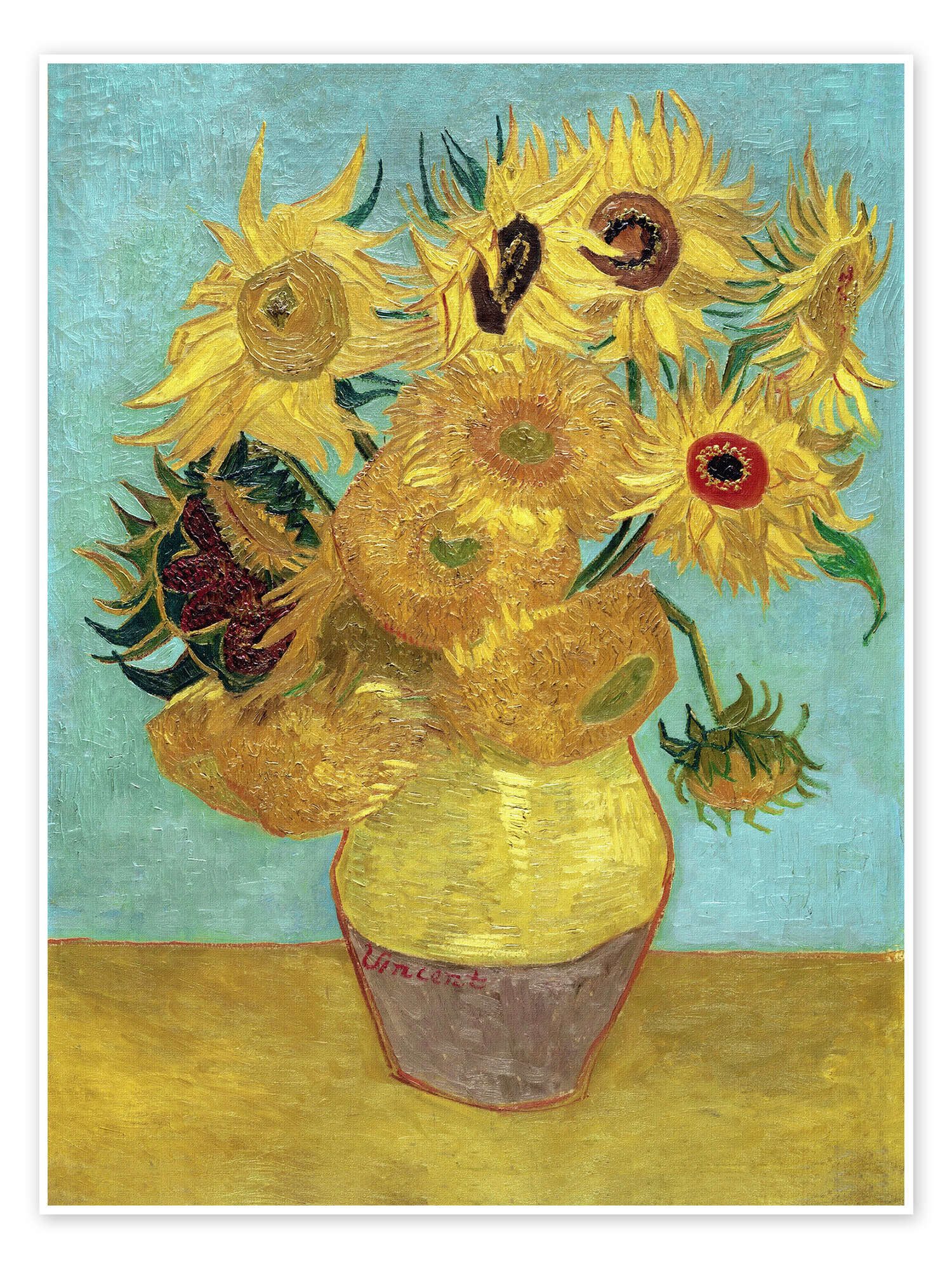 Posterlounge Wandbild Sonnenblumen, Vincent van Gogh, erhältlich als Poster, Leinwandbild, Wandsticker oder Acrylglasbild